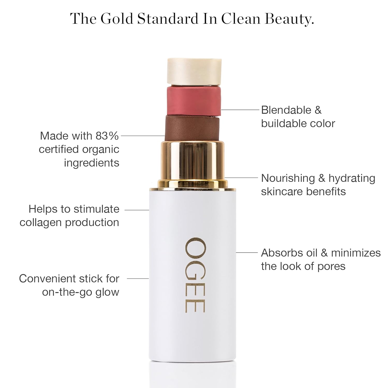 Ogee Sculpted Face Stick (COPPER - RADIANT COCOA) Certified Organic Bronzer Stick & Contour Makeup - Multi-Use Bronzer Stick for Face - Image 5