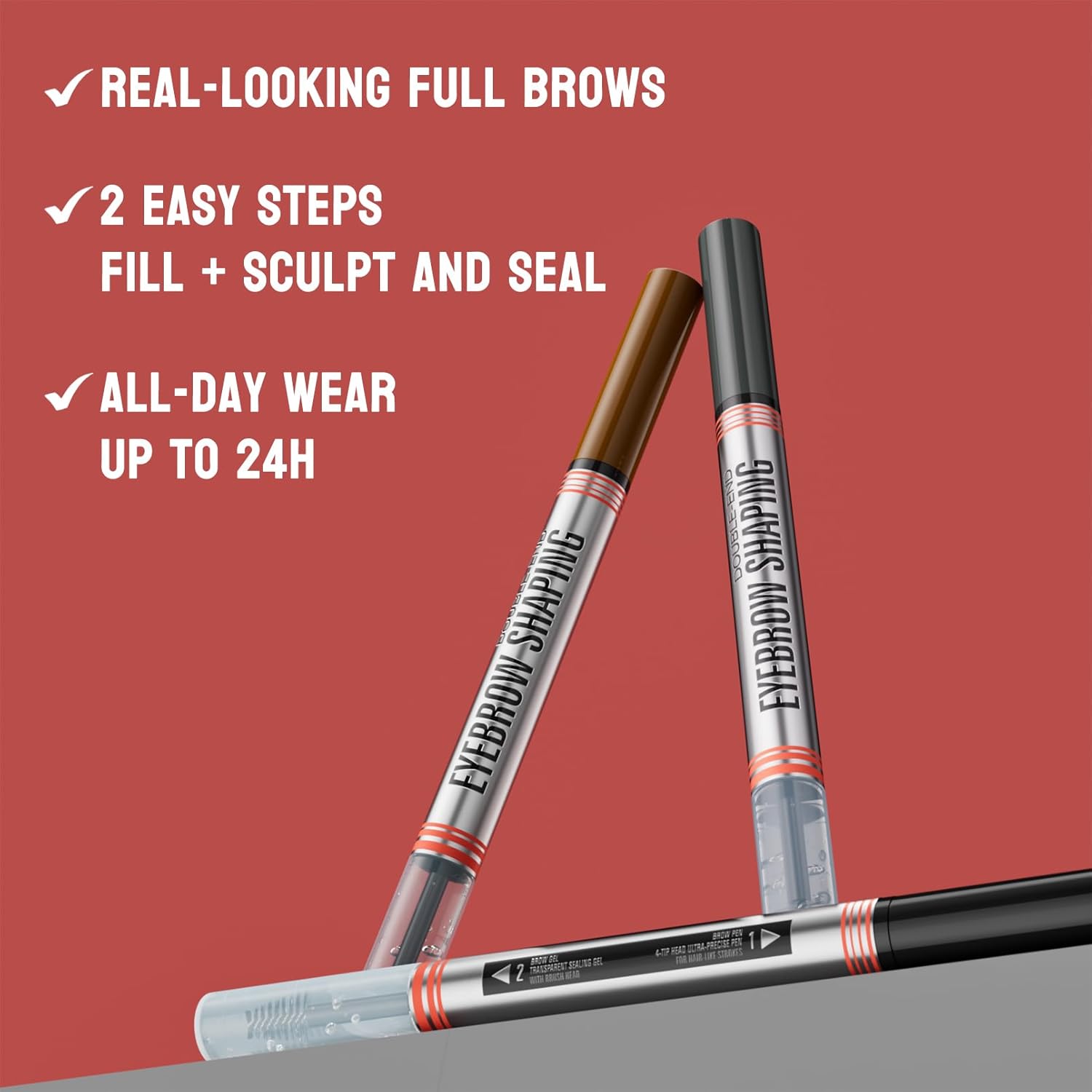 Microblading Eyebrow Pen,2-in-1 Eyebrow Pen and Sealing Brow Gel, 4-Fork-Tip Eyebrow Pencil,Waterproof Eyebrow Pencil,Long-Lasting Eyebrow Brush Eyebrow Pencil for Natural Looking(Gray) - Image 6