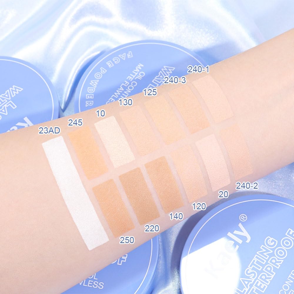 evpct Oil Control Pressed Face Powder Compact for Women, Translucent Setting Powder Makeup Foundation for Women, Waterproof Long Lasting Lightweight, polvo compacto de maquillaje, 01 Classic Ivory - Image 6