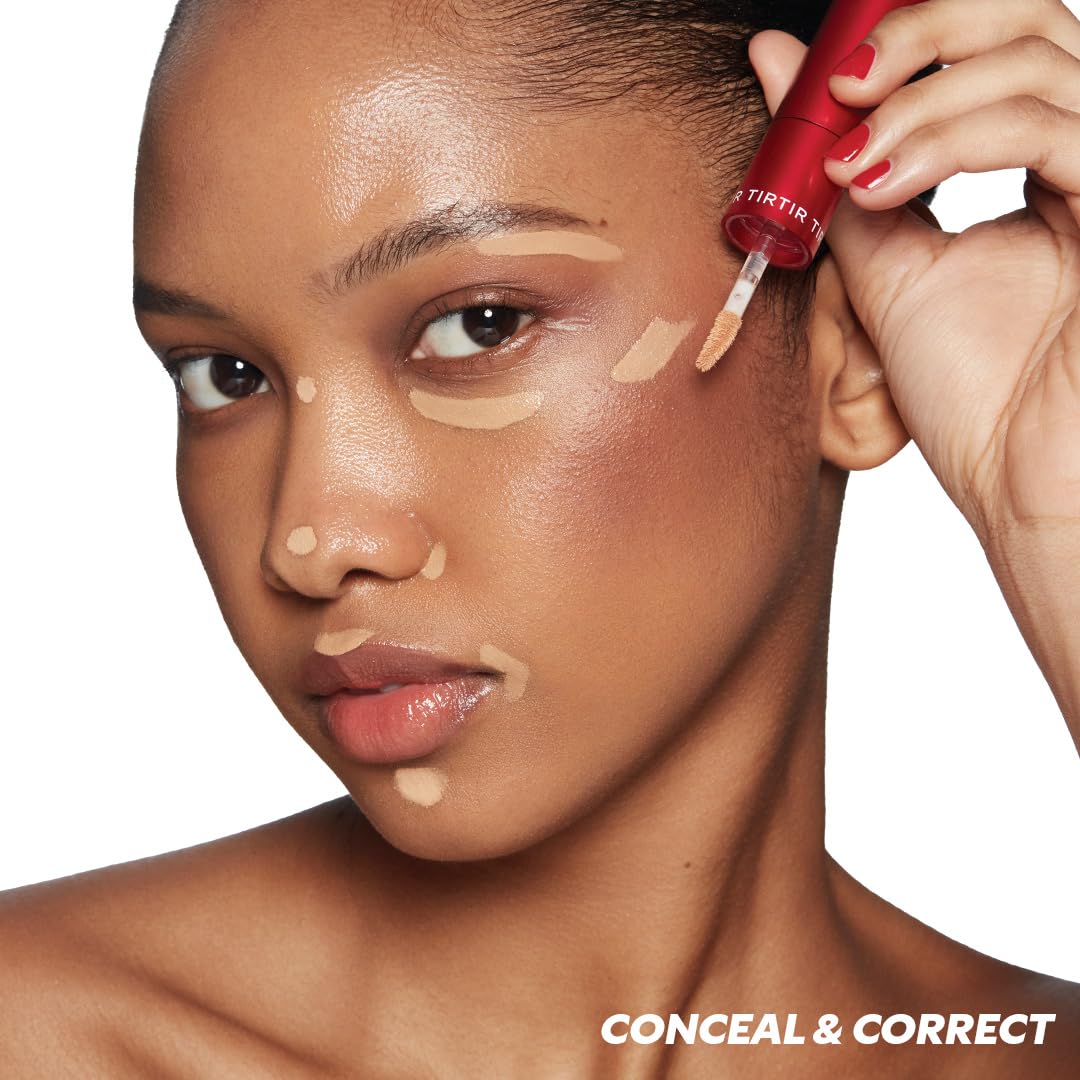 TIRTIR Glide&Hide Blurring Concealer - Creamy texture, Conceals dark circles and wrinkles, Dual formula (liquid tip & balm stick), Long-lasting wear, Korean Makeup, #0.5N, 0.28 Oz - Image 9