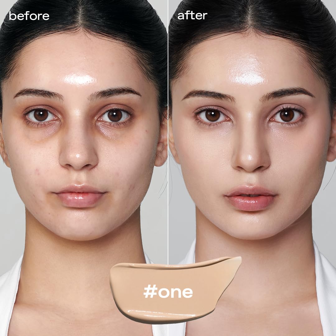 glow breathable blemish balm #one | medium-coverage bb cream & tinted moisturizer | skincare-like finish with green tea leaf water infusion | healthy radiant non-comedogenic | 1 fl oz - Image 4