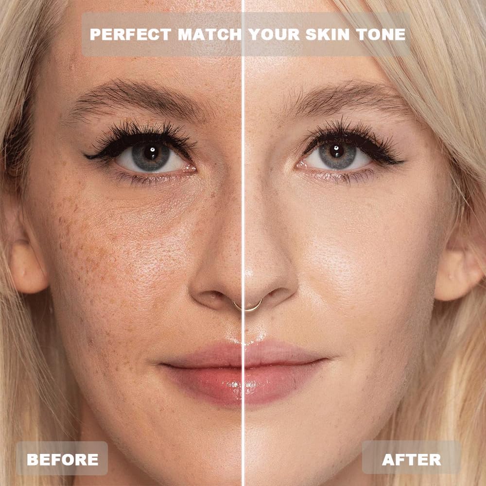 Foundation 4 in 1 - Color Changing Foundation, Medium Spectrum with SPF 50, Hypoallergenic Hydrating Liquid Concealer, Long-lasting & Waterproof Natural Finish - 1.06 fl oz - Image 3