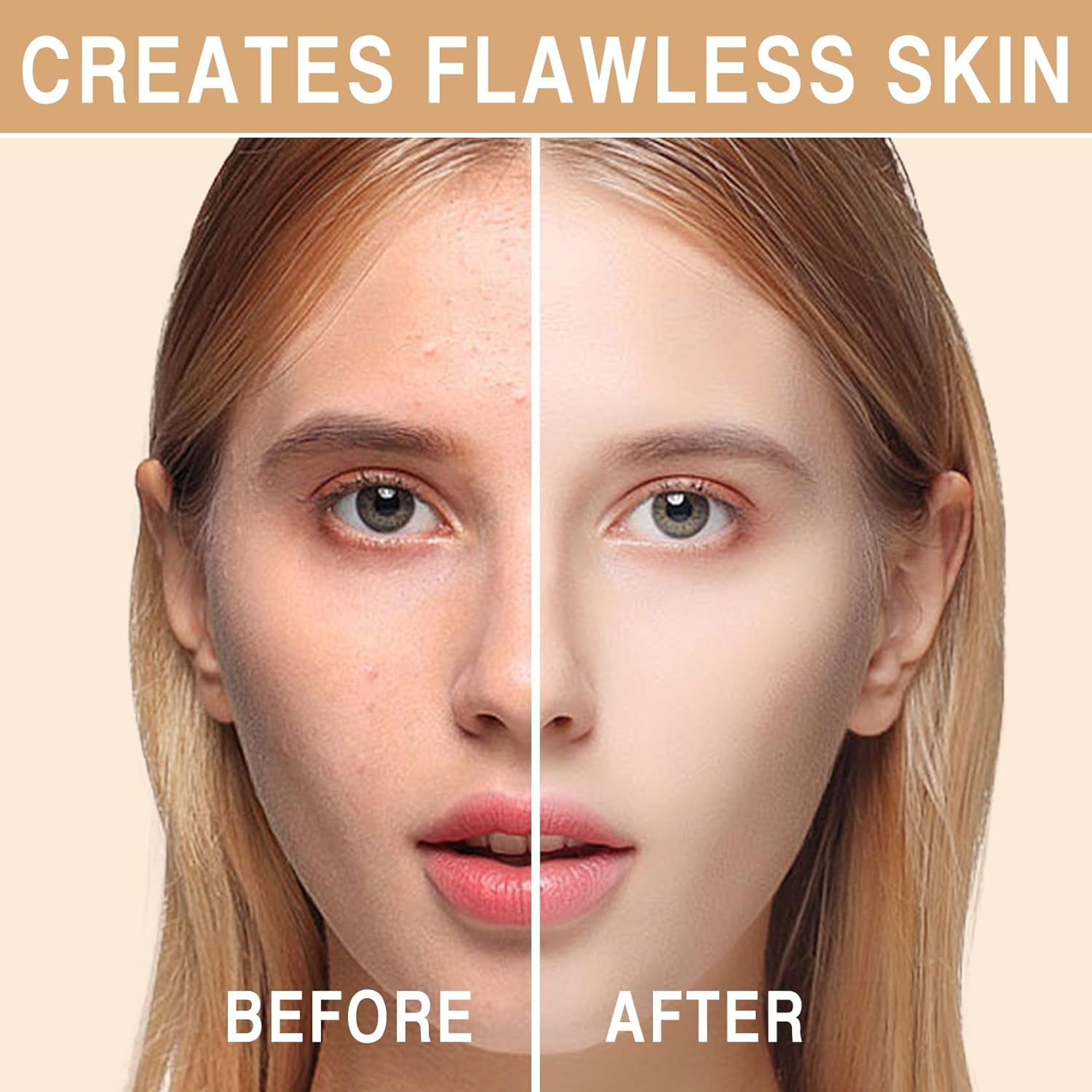 Skin Tone Adjusting CC Cream Spf 50, Colour Correcting Self Adjusting for Mature Skin, Moisturizing Skin, Primer, Concealer, Brightening Skin Tone(2Pcs Natural Color) - Image 4