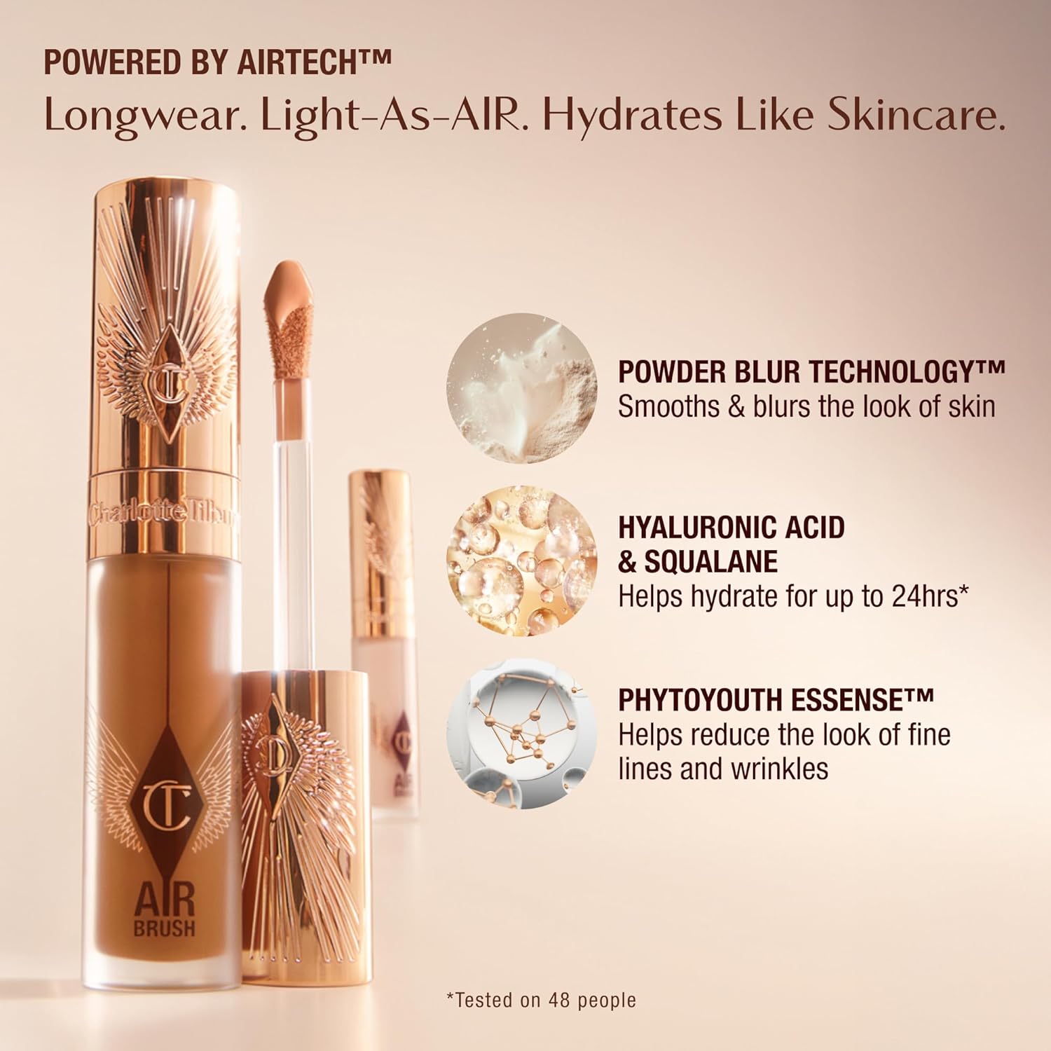 Charlotte Tilbury AIRbrush Flawless Blur Concealer - Longwear Concealer for Dark Circles, Blemishes, Redness & More - Hydrating, Crease-Proof & Full Coverage with a Natural Matte Finish - Image 7