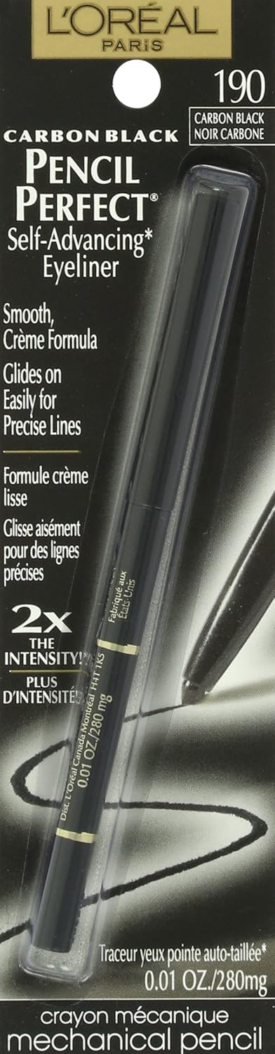 L'Oreal Paris Pencil Perfect Self-Advancing Eyeliner, Carbon Black, 0.01 fl; oz. - Image 2