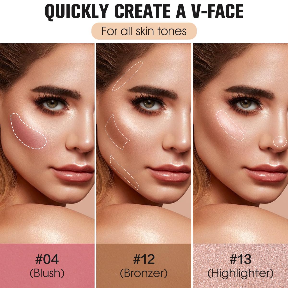 16 Colors Contour Palette Make up - Blush Highlighters Bronzer Powder All in one Makeup Palettes Contour Kit - Face Cosmetics Gifts for Women Beauty for Festivals (SET1) - Image 4