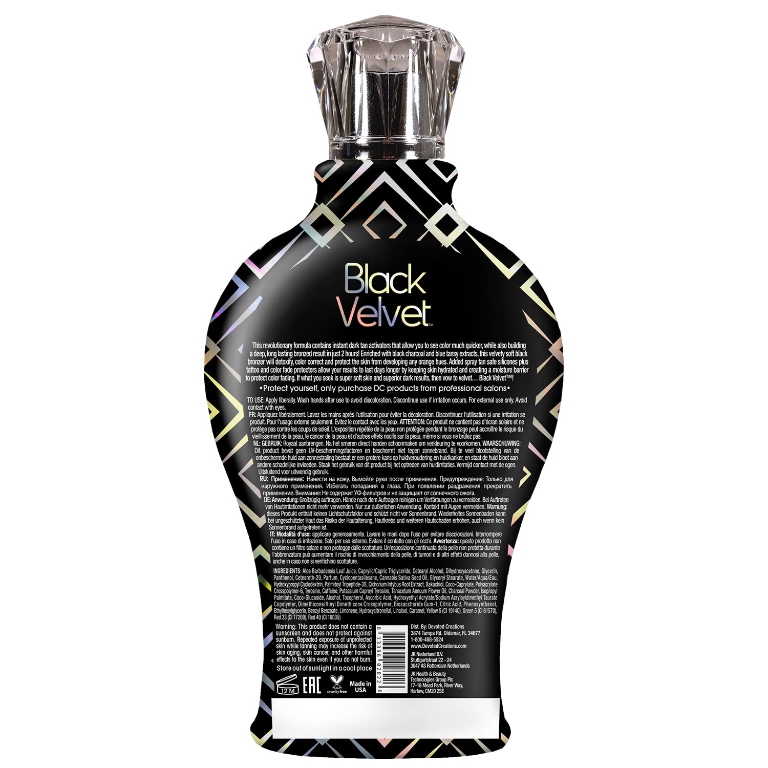 Devoted Creations Black Velvet Anti-Orange Mattifying Black Bronzer Tanning Lotion 12.25 oz - Image 3