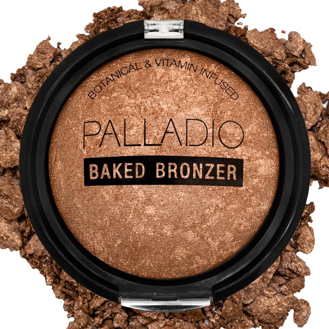 Palladio Baked Bronzer, Highly Pigmented and Easy to Blend, Shimmery Bronzed Glow, Use Dry or Wet, Lasts all day long, Provides Rich Tanning Color Finish, Powder Compact, Illuminating Tan - Image 2