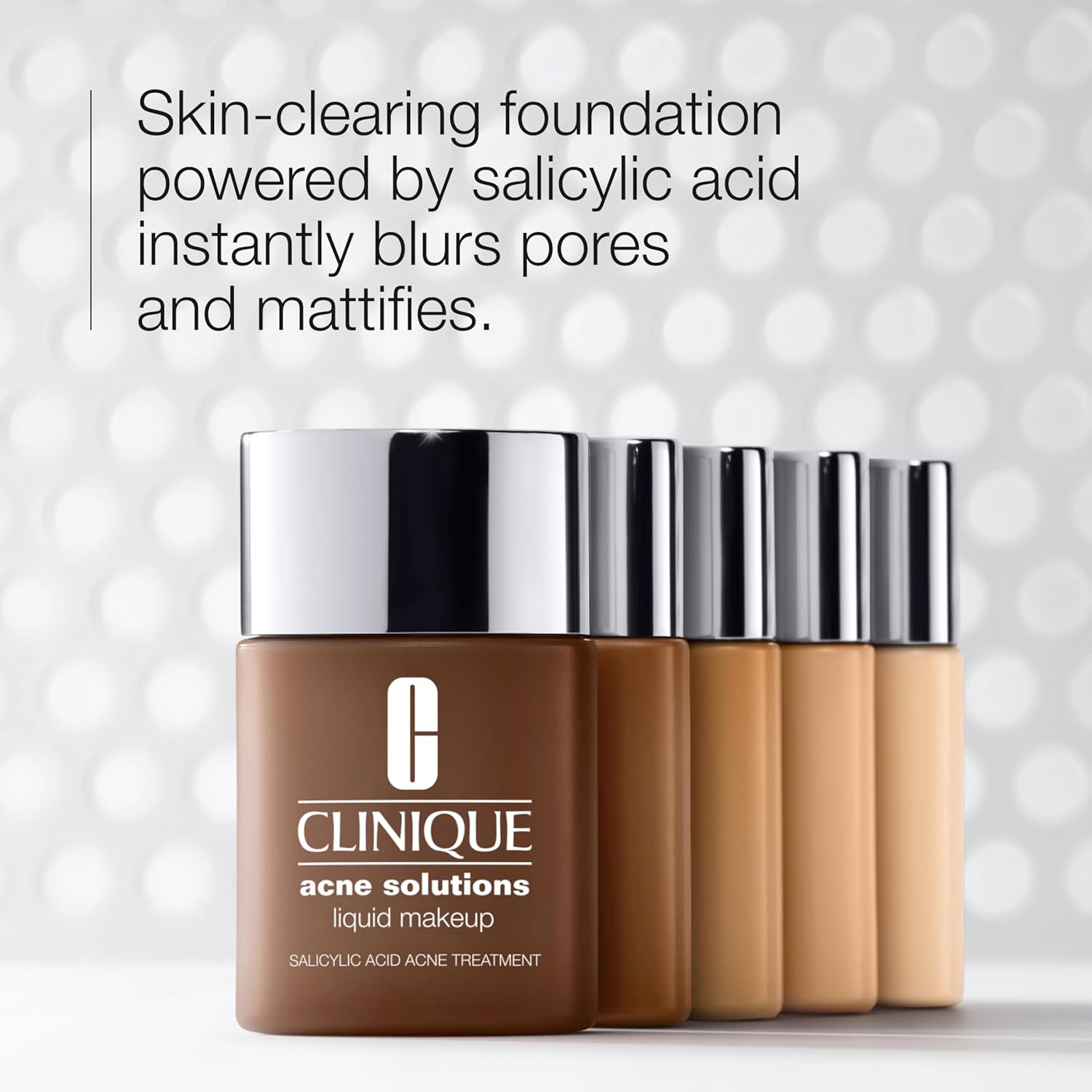 Clinique Acne Solutions Liquid Foundation Makeup With Salicylic Acid For Dry Combination to Oily Skin Types | Medium Coverage, Natural Matte Finish - Image 3