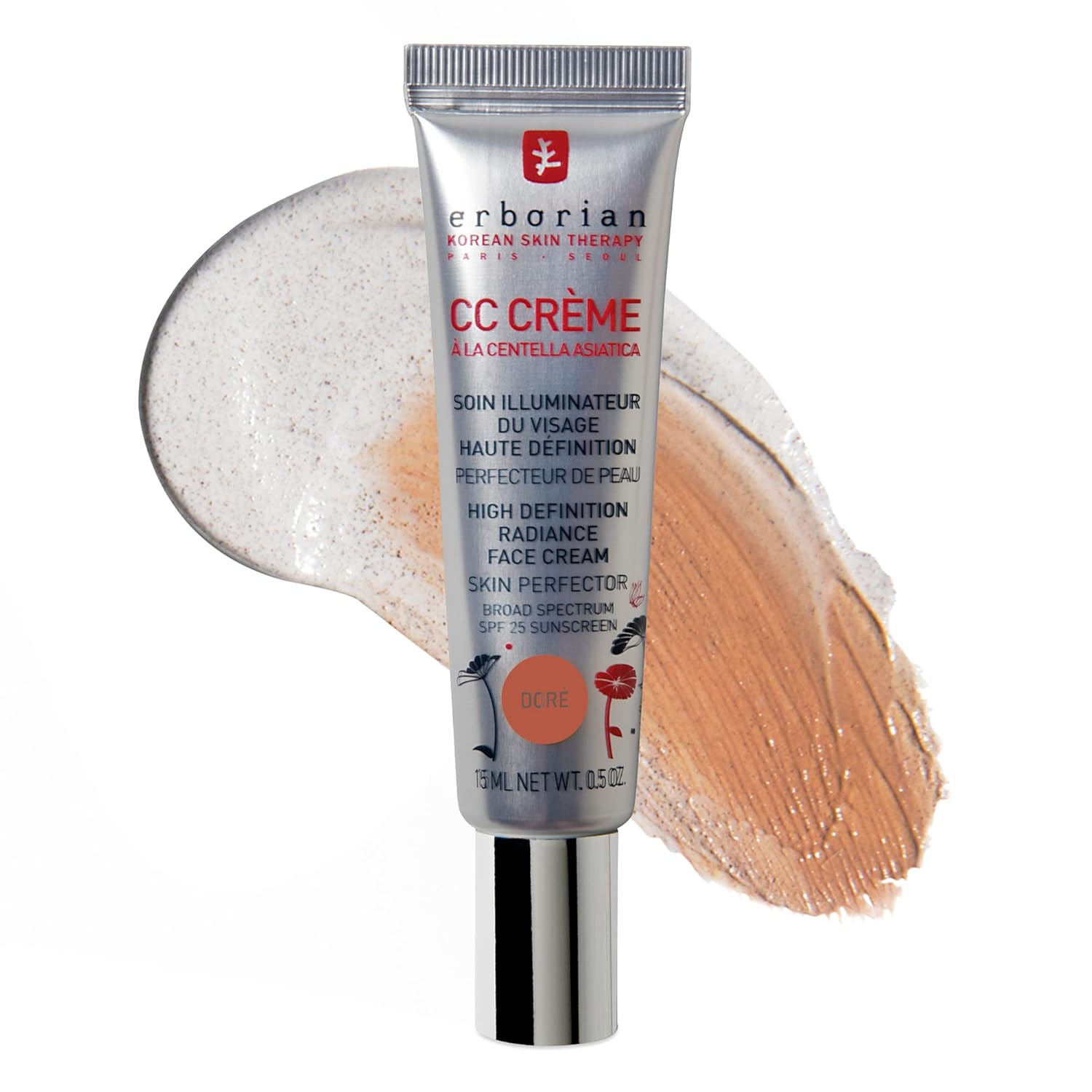 Erborian CC Cream Color Correcting SPF 25, Tone-Evening Korean Skincare Makeup Hybrid, Moisturizes, Lightweight, Blurs Skin, Natural, Luminous Finish - Image 2
