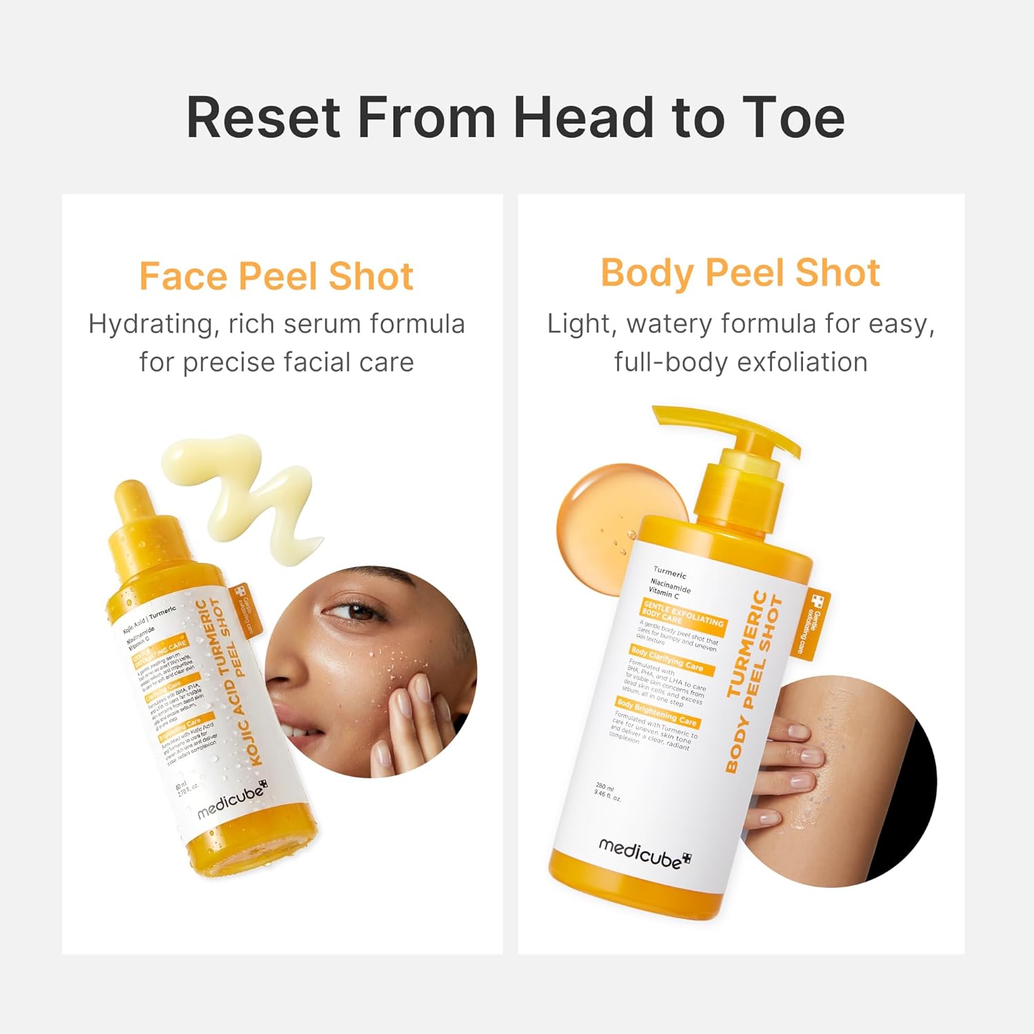 medicube Peel Shot with Turmeric | Reset in One Step | Gentle Exfoliating Serum with BHA, LHA & PHA for Dead Skin Cells, Blackheads & Excess Sebum | For Dull, Rough & Troubled Skin | 2.7 fl.oz - Image 8