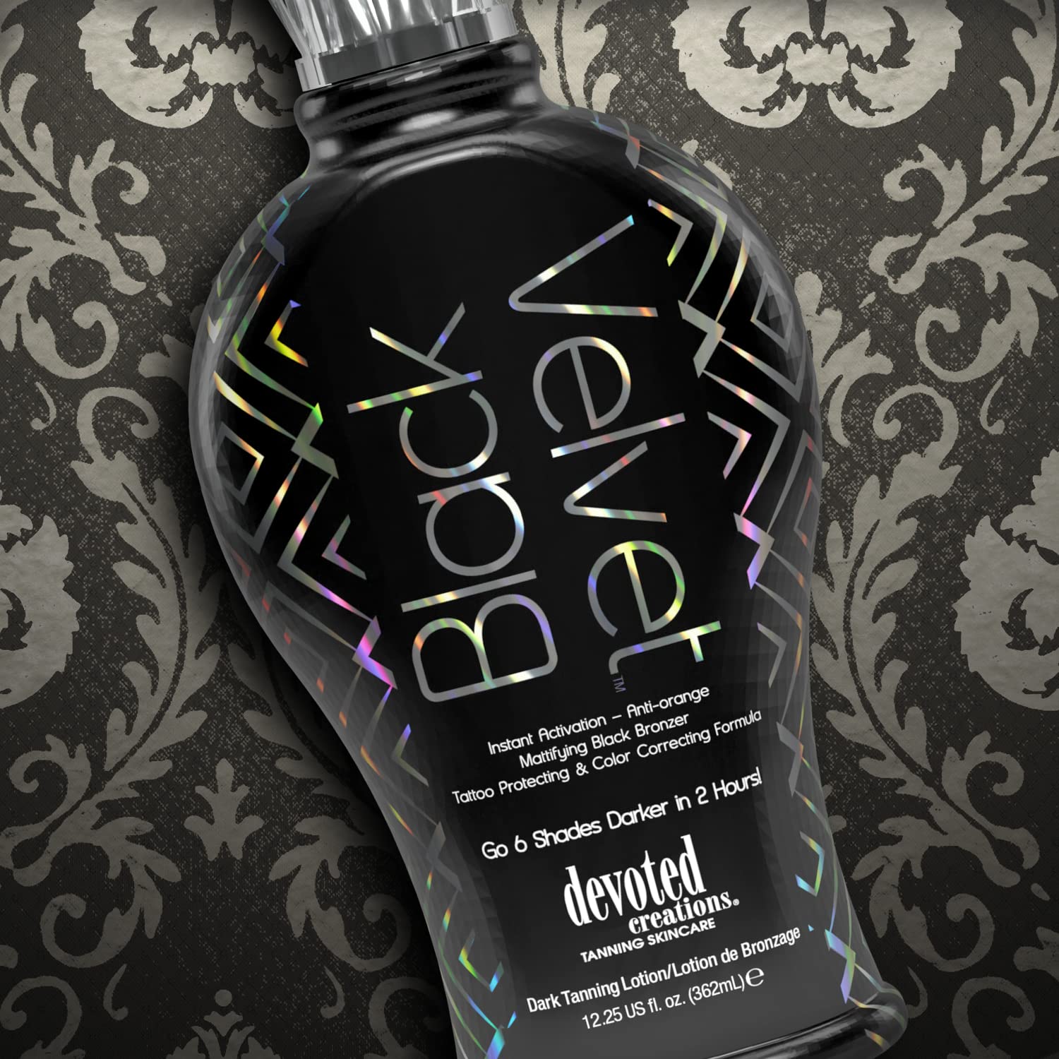 Devoted Creations Black Velvet Anti-Orange Mattifying Black Bronzer Tanning Lotion 12.25 oz - Image 5