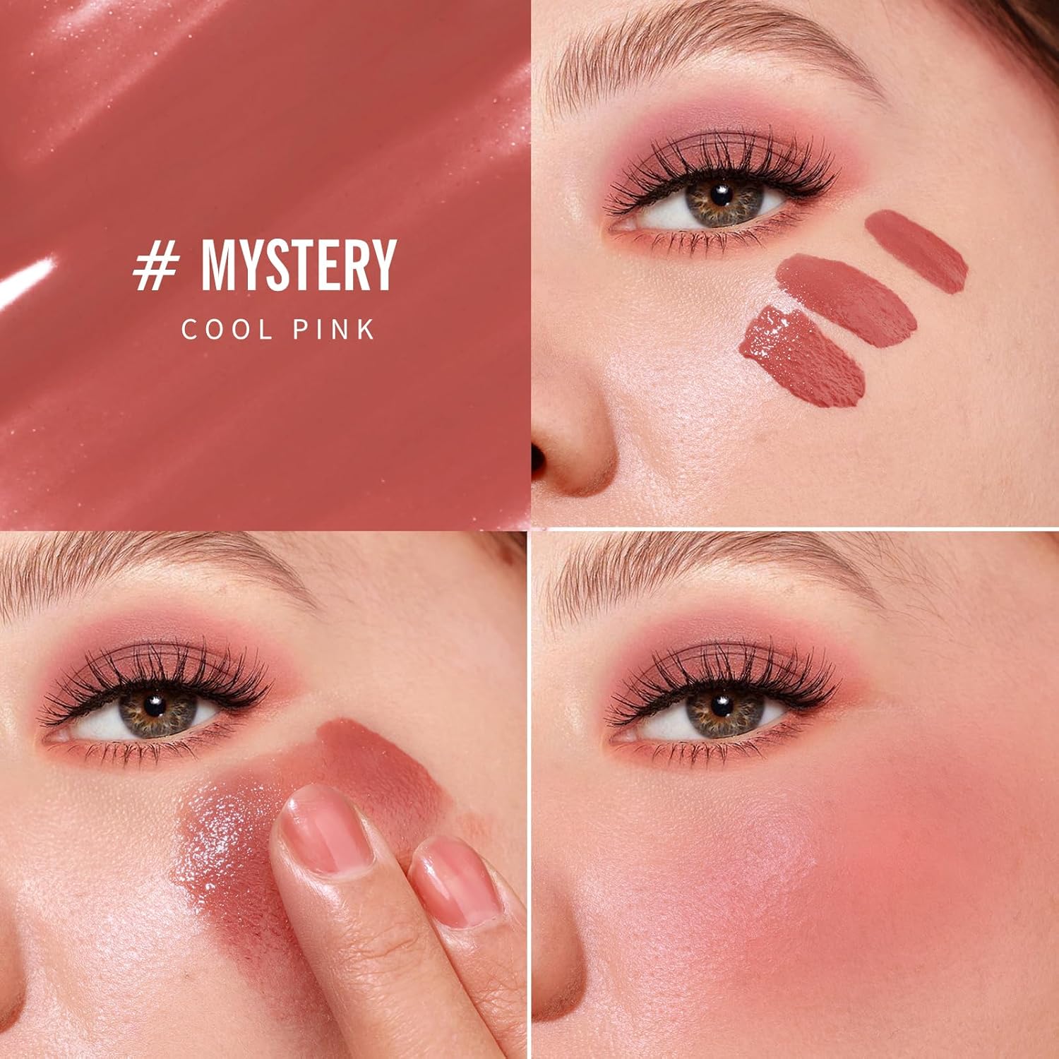 KIMUSE Liquid Blush, Long-Wearing Pigmented Soft Cream Face Blush, Waterproof, Smudge Proof, Dewy Finish - Image 5