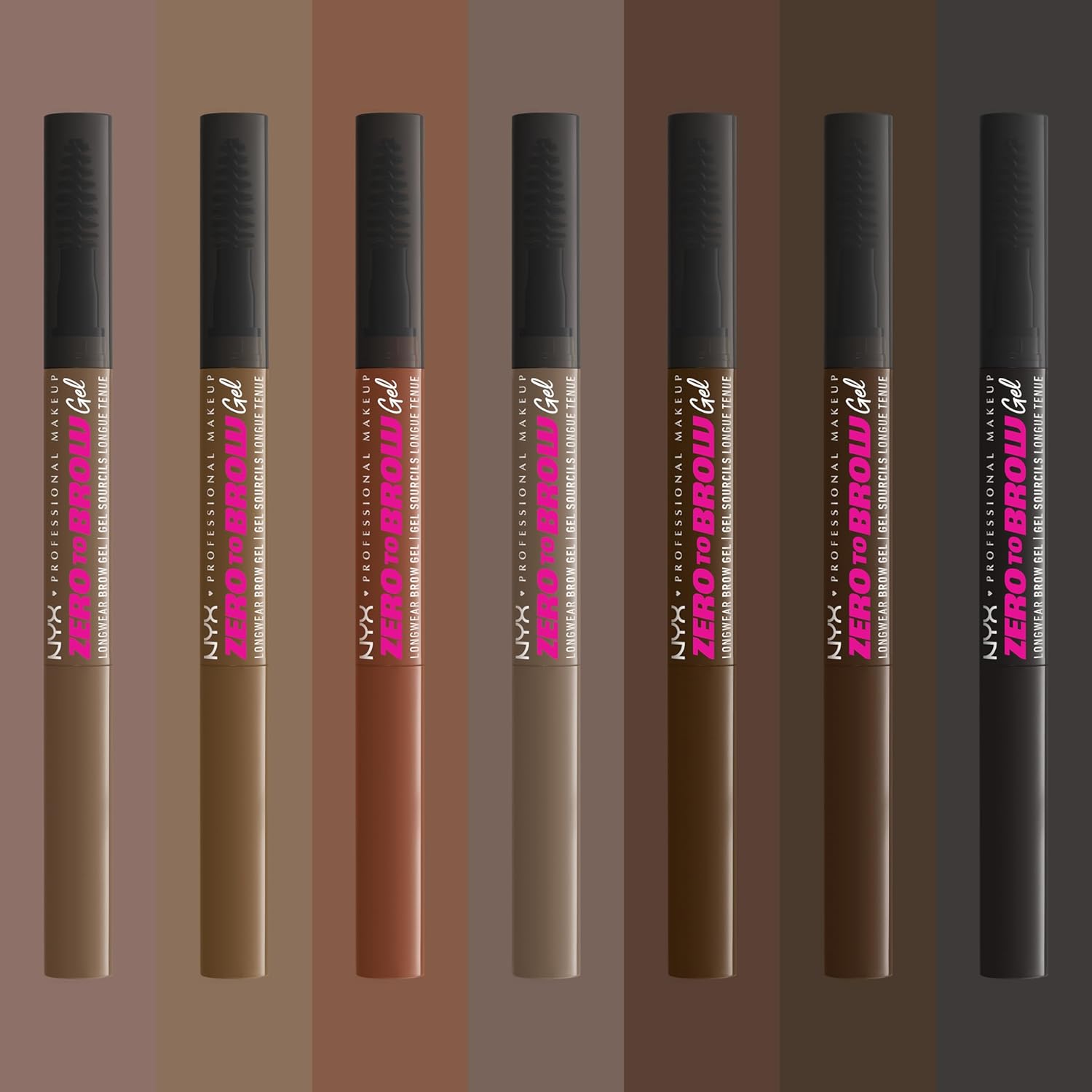NYX PROFESSIONAL MAKEUP Zero to Brow, Longwear Eyebrow Gel, Ash Brown - Image 8