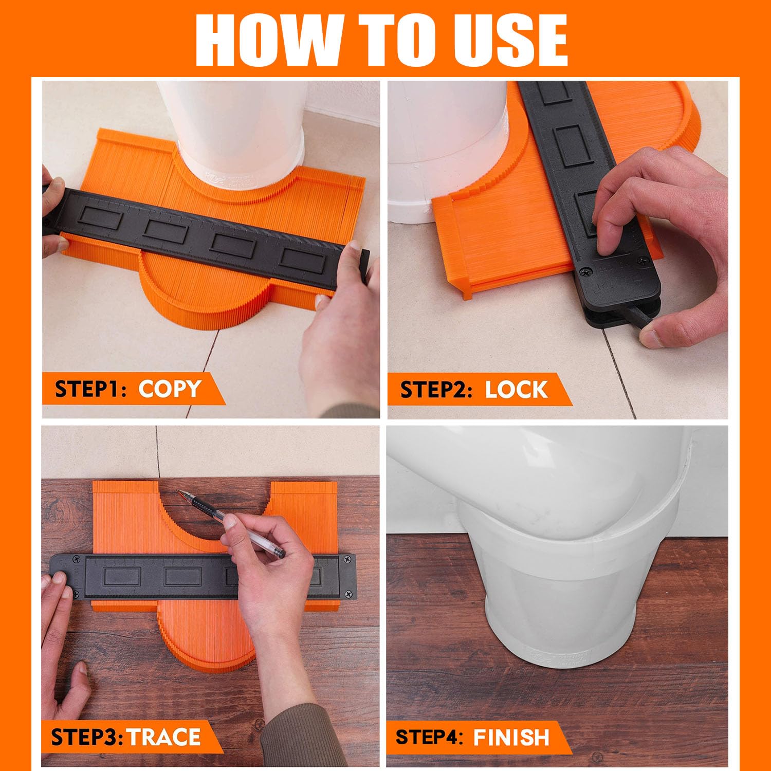 Zozen 2Pack Contour Gauge, Engraved Scale - Not Fade, 10'' and 6'' Contour Gauge Profile Tool Duplicator with Lock, Measure Copy Tool, Cool Gadgets for Men, Gifts for Men Dad Husband. - Image 6