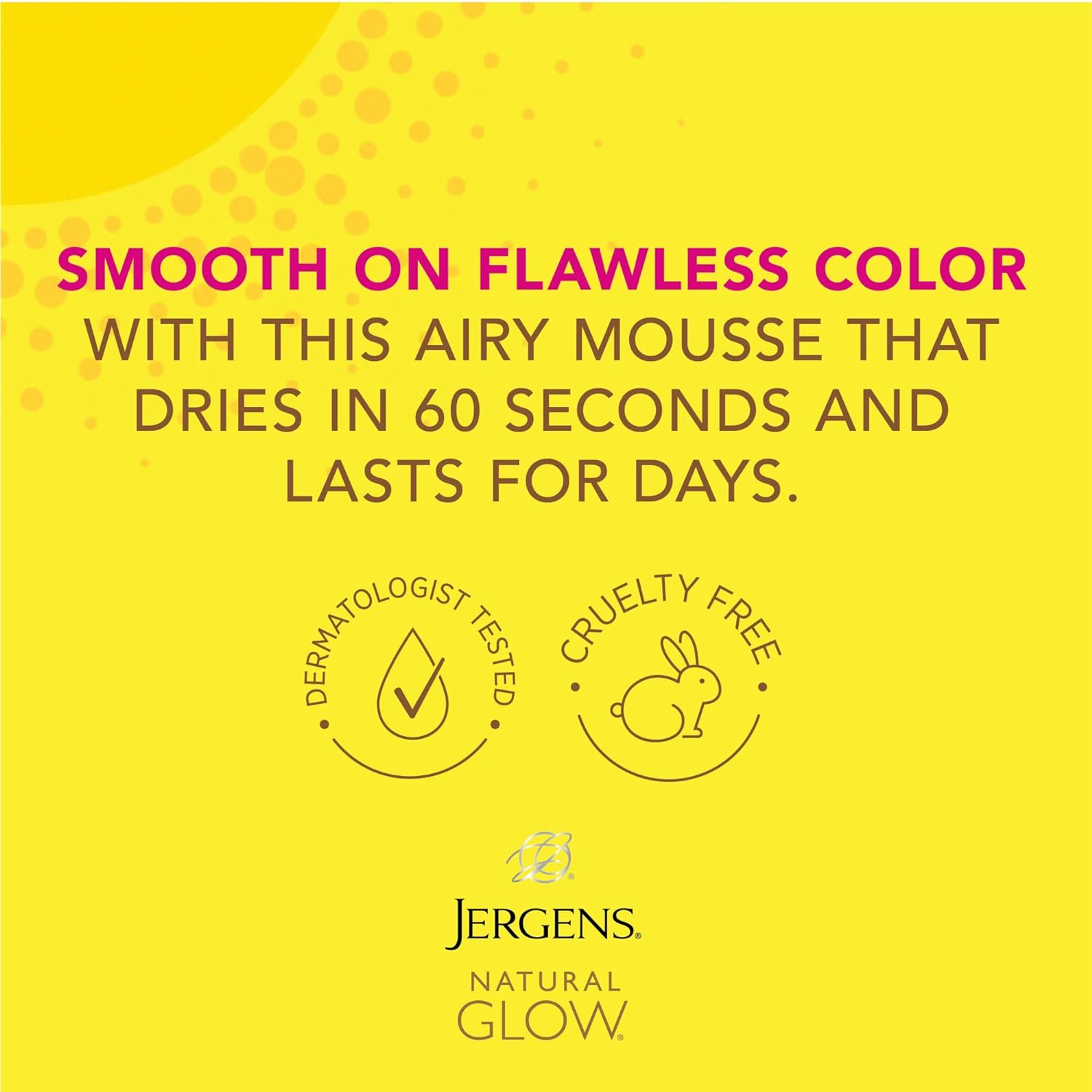 Jergens Natural Glow Instant Sun Body Mousse, Self Tanner for Light Bronze Tan, Sunless Tanning Body Bronzer for Natural Looking Color Instantly, 6 Oz - Image 5