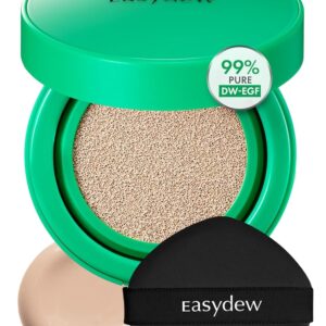 Easydew Mela B Toning Ampoule Cushion – 2-in-1 Korean Skin Care & Face Beauty Makeup – Age-Defying Full Coverage Cushion Foundation with Niacinamide & Hyaluron-Vital C 0.45 oz (#23 Natural)