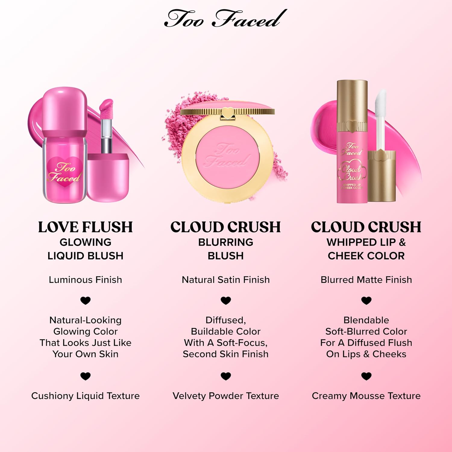 Too Faced Cloud Crush Blurring Blush | Velvety, Blendable, High Pigment Powder Blush for Cheeks, 0.17 Ounce - Image 10