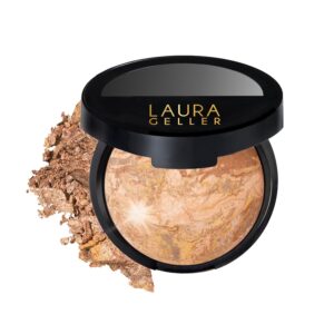 LAURA GELLER NEW YORK Baked Balance-N-Glow Illuminating Foundation – Medium – Buildable Sheer to Light Coverage – Satin Finish