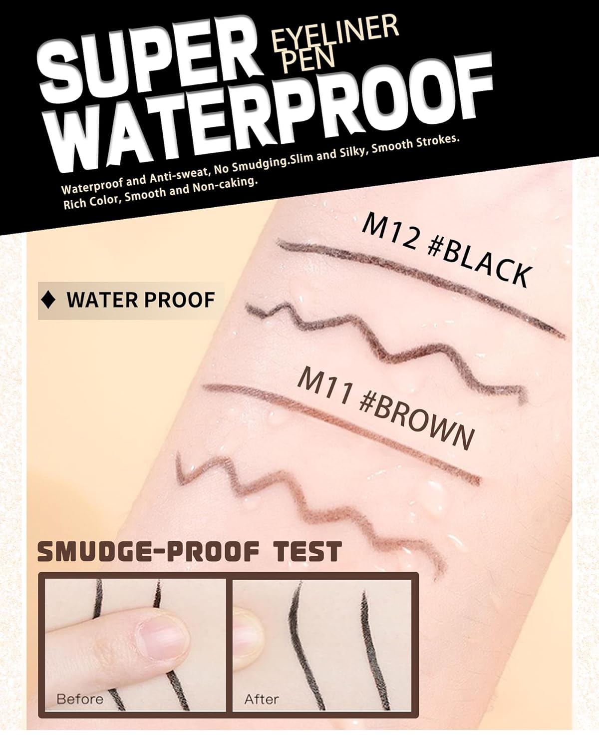 Black Gel Eyeliner for Older Women,Gel Eye Liner Pencil Waterproof Smudgeproof,Matte Cream Eyeliner Waterline with Sharpener Retractable Eyebrow Liner Makeup Pen Mature Women Sensitive Eye 1 Pc - Image 5