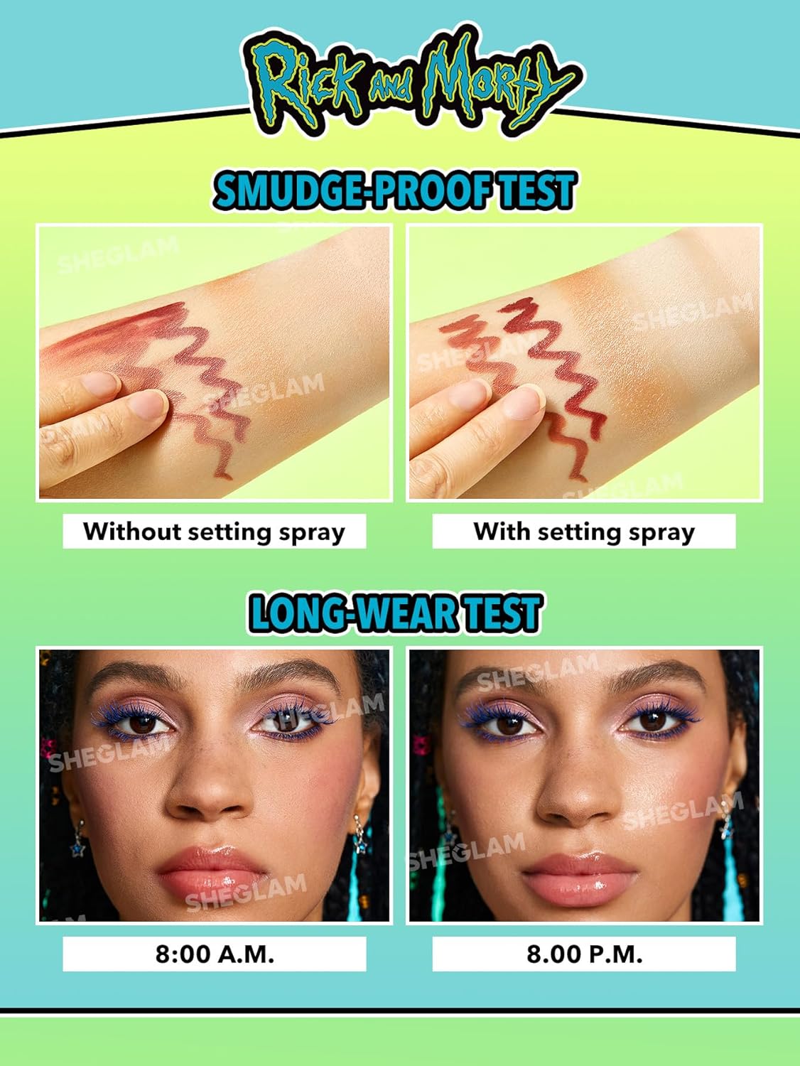 SHEGLAM Pickle Rick Setting spray Long-Lasting Face Mist Makeup Setting for Perfect Makeup - Image 6