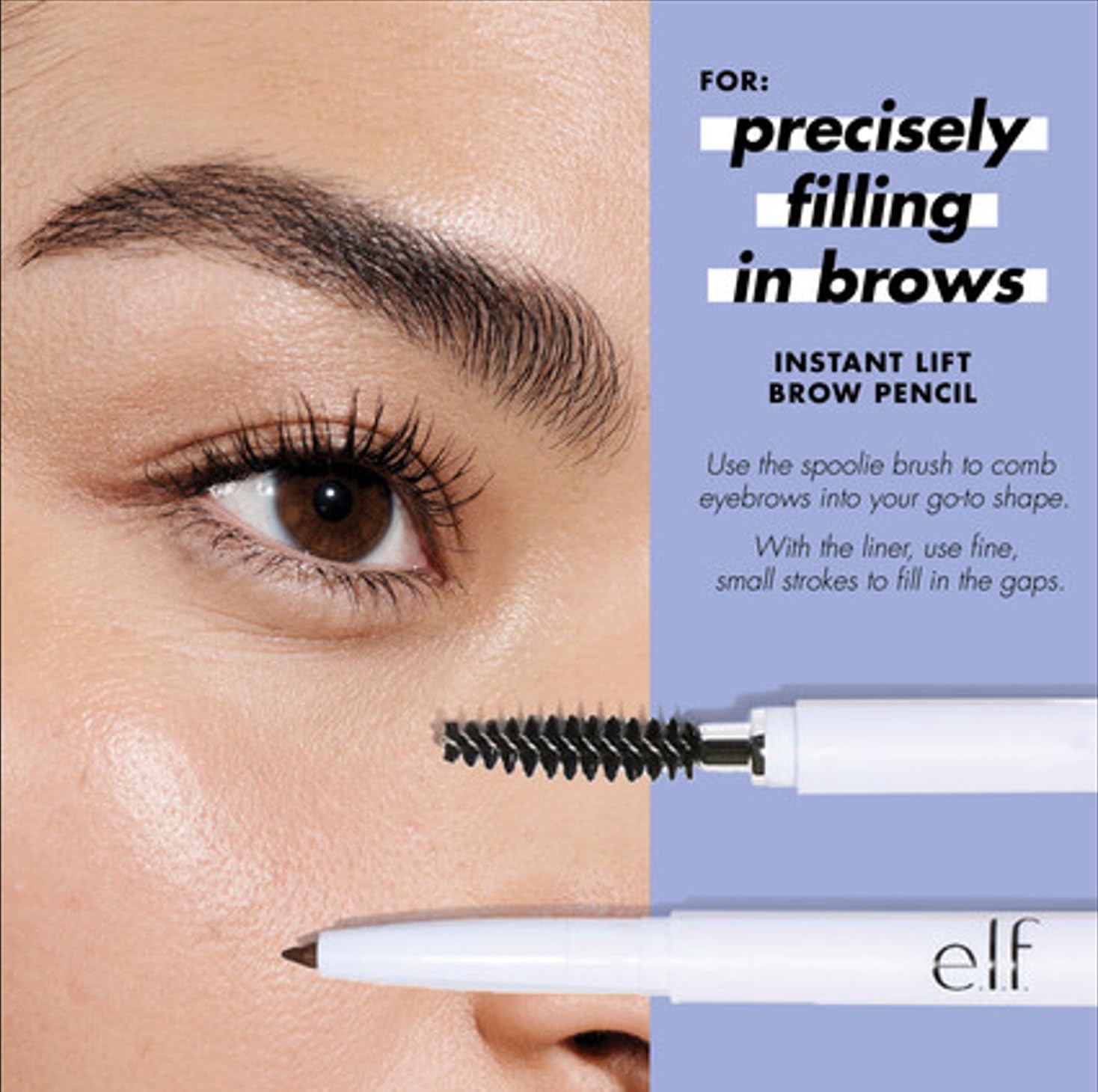 e.l.f. Instant Lift Brow Pencil, Dual-Sided, Precise, Fine Tip, Shapes, Defines, Fills Brows, Contours, Combs, Tames, Neutral Brown, 0.006 Oz - Image 8