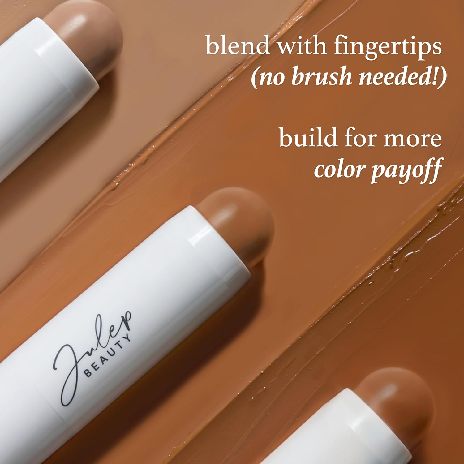 Julep Skip the Brush Cream to Powder Bronzer & Contour Stick - Melted Cocoa Medium skin tones - Long Lasting Blendable and Buildable Color -Multi-Use 2-in-1 Blush and Lip Makeup Stick - Image 4