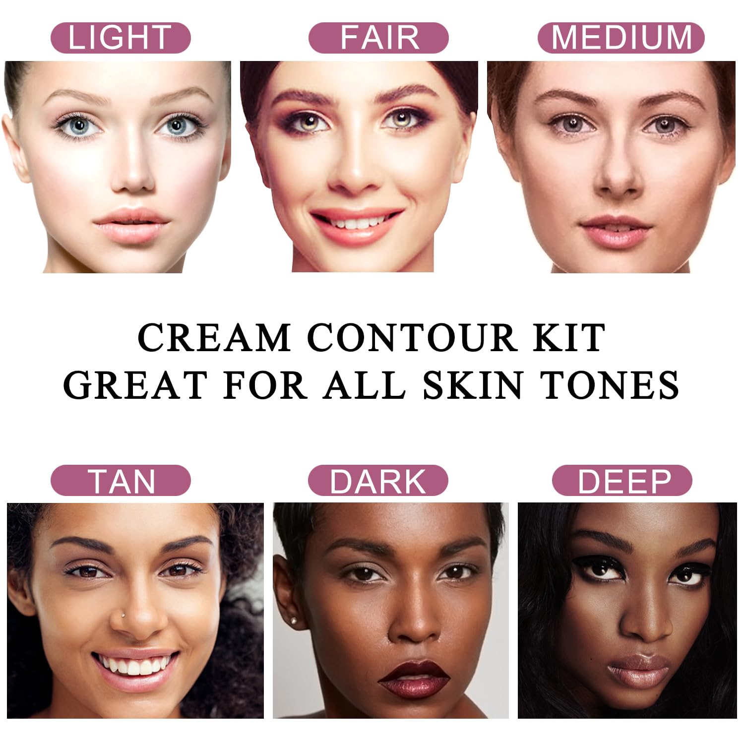 Youngfocus Cosmetics Cream Contour Best 8 Colors Contouring Foundation - Highlighting Makeup Kit/Concealer Palette - Vegan, Cruelty Free and Hypoallergenic - Instruction Manual(Face Blushes) - Image 5