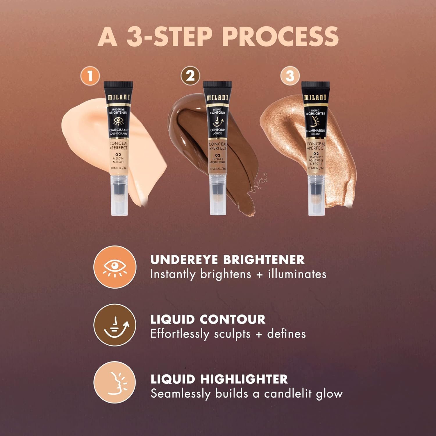 Milani Conceal + Perfect Liquid Contour for Added Definition, Face Lift Collection - Ginger - Image 4