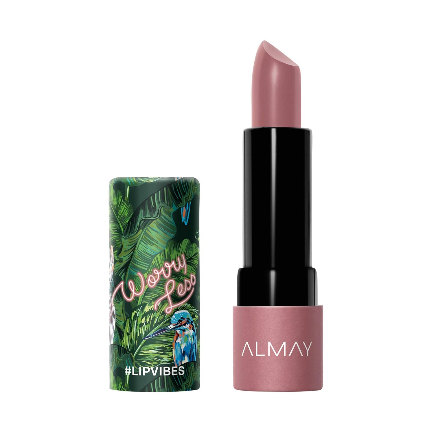 Almay Lip Vibes Lipstick with Vitamin E Oil & Shea Butter, Matte Finish, Hypoallergenic, Worry Less, 0.14 Oz - Image 4
