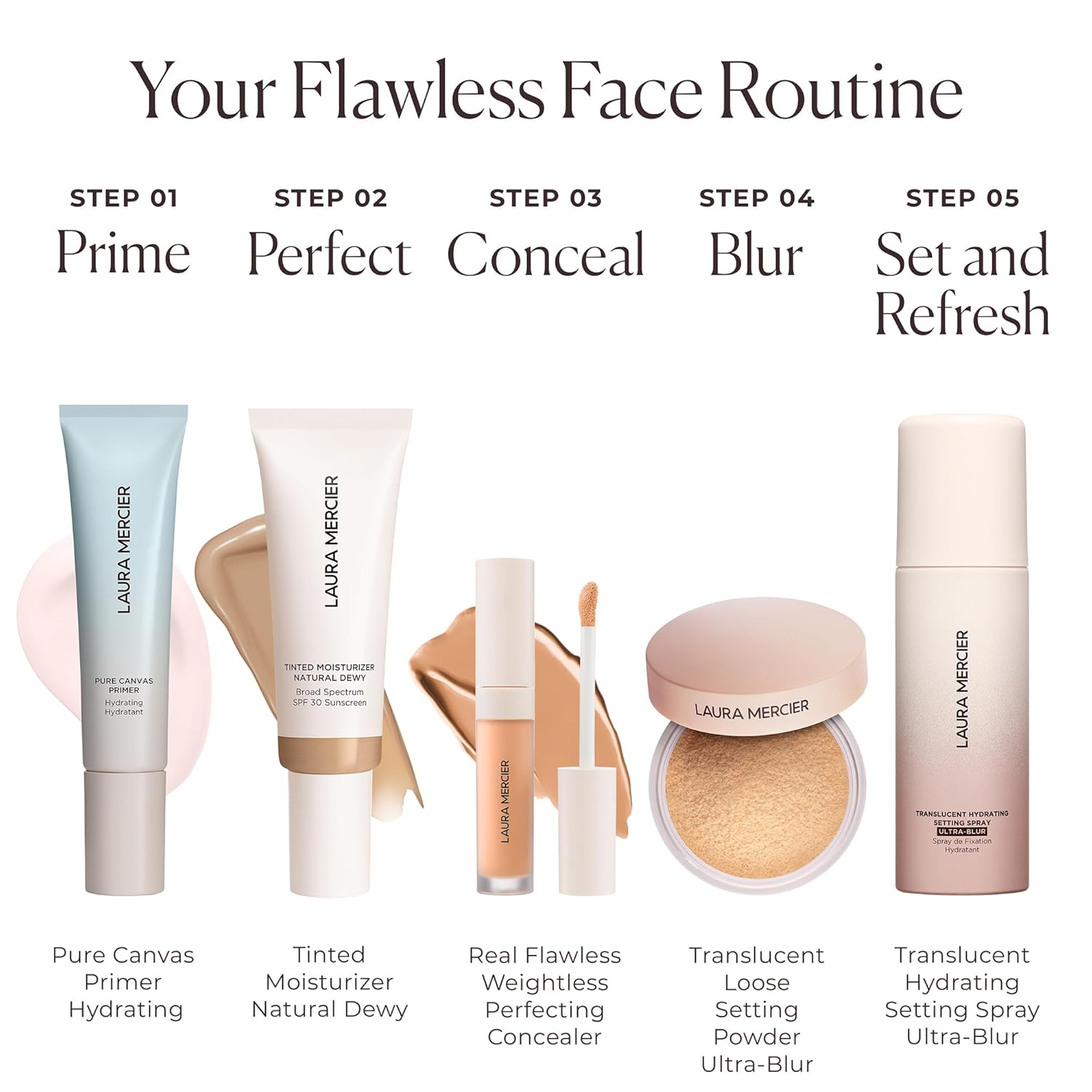 Laura Mercier Translucent Hydrating Setting Spray Ultra-Blur, Micro-Fine Blurring Face Mist, 24HR Shine Control, Natural Finish, Smudge & Transfer-Proof, Infused with Hyaluronic Acid + Niacinamide - Image 7