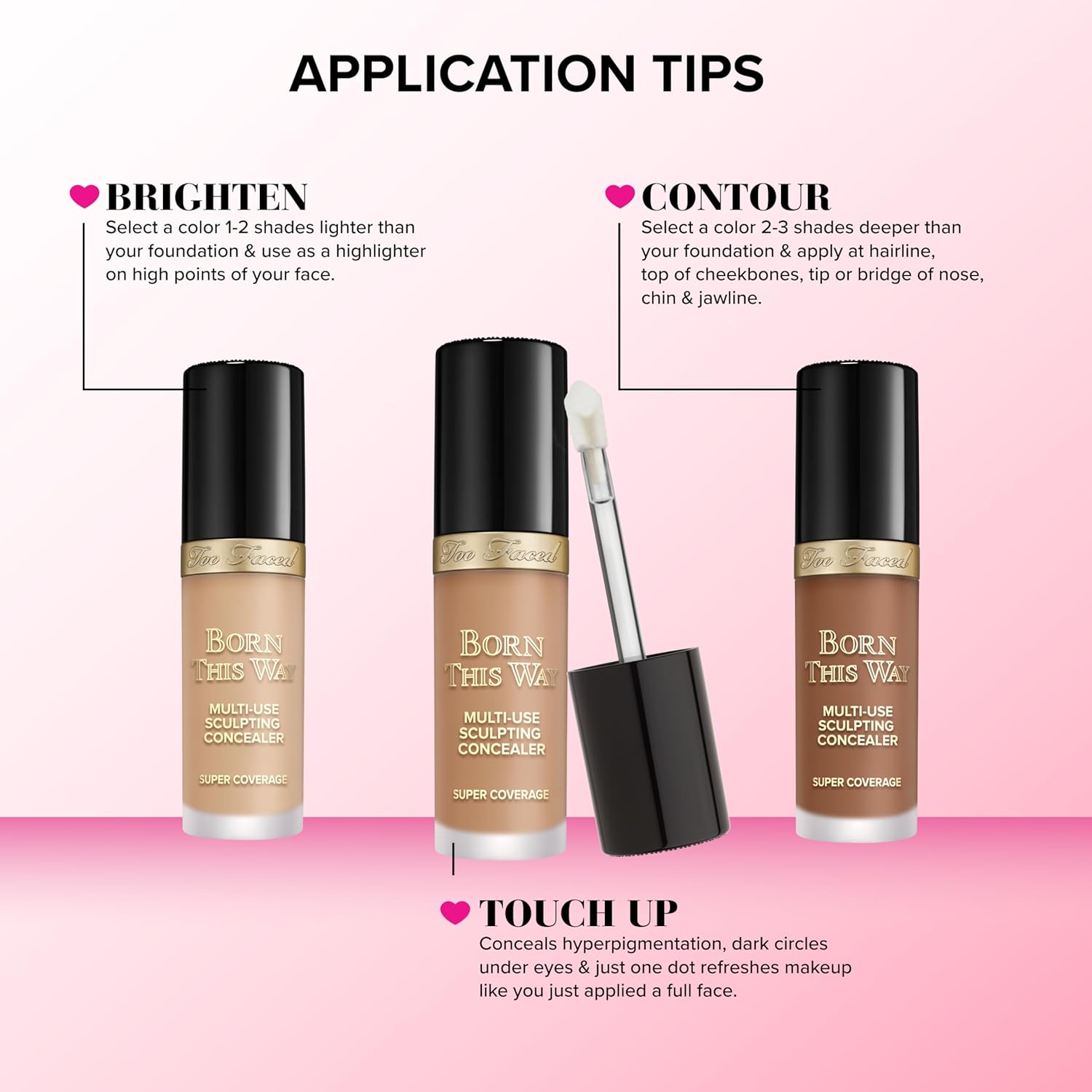 Too Faced Born This Way Super Coverage Multi-Use Concealer | Full Coverage, Non-Comedogenic, Oil Free + Long Lasting Concealer | Hyaluronic Acid, Coconut Water + Alpine Rose - Image 10