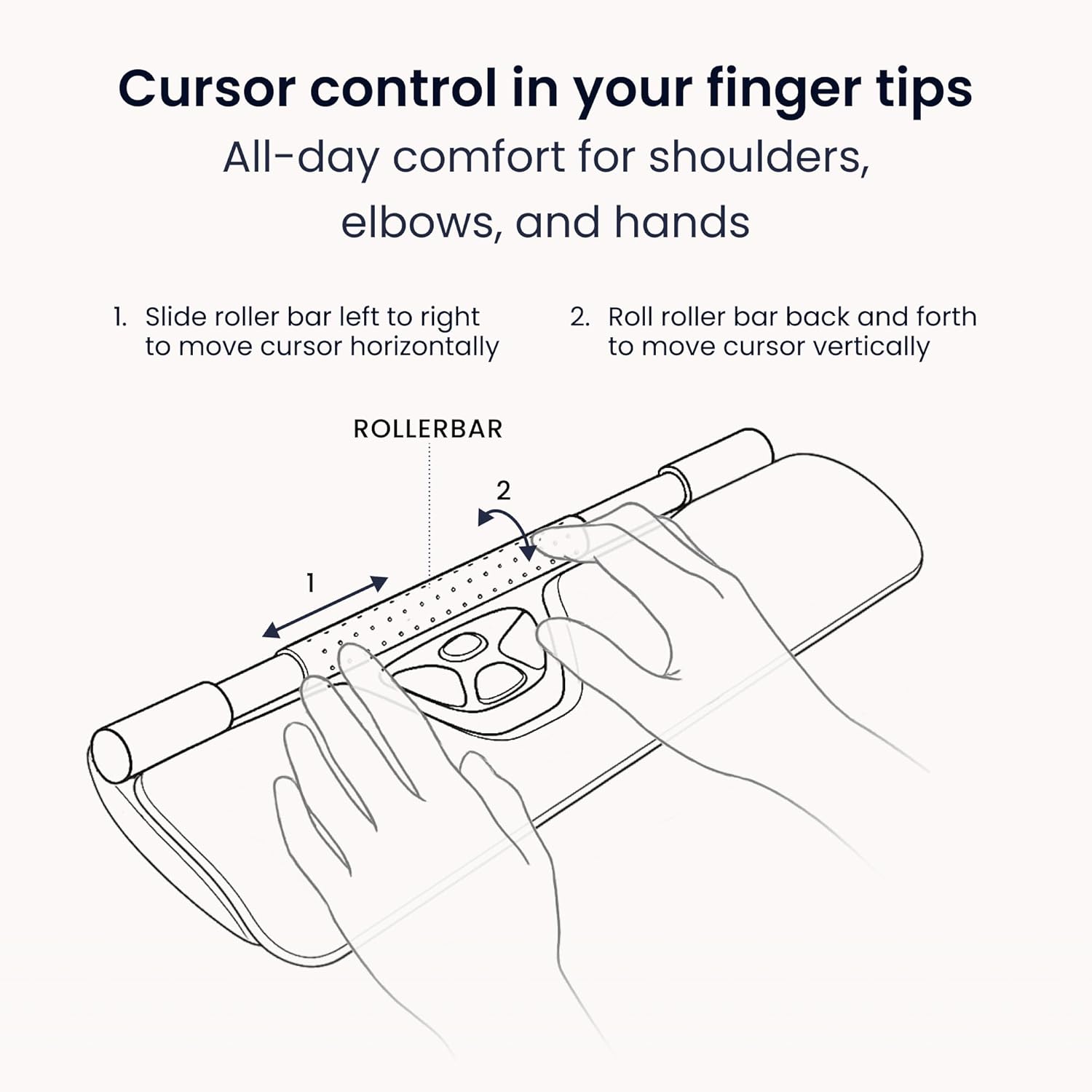 Contour RollerMouse Red Ergonomic Mouse for Shoulder Forearm Wrist Strain Relief for RSI Carpal Tunnel Centered Rollerbar 6 Customizable Buttons 10 Speed Settings Mac/PC Compatible Wireless - Regular - Image 5