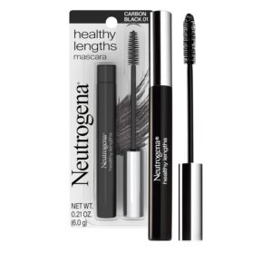 Neutrogena Healthy Lengths Mascara – with Vitamin E & Olive Oil, Lengthening Formula Extends the Look of Your Lashes up to 100% without Clumping, Flaking or Smudging, Carbon Black 0.21 oz
