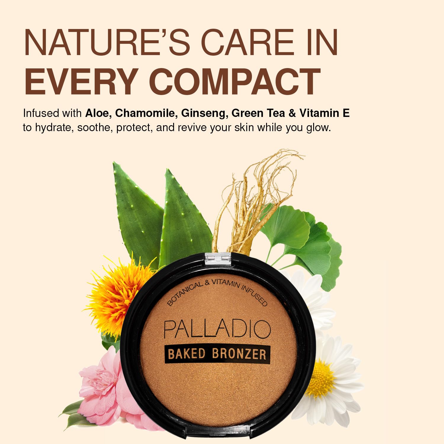 Palladio Baked Bronzer, Highly Pigmented and Easy to Blend, Shimmery Bronzed Glow, Use Dry or Wet, Lasts all day long, Provides Rich Tanning Color Finish, Powder Compact, Illuminating Tan - Image 8