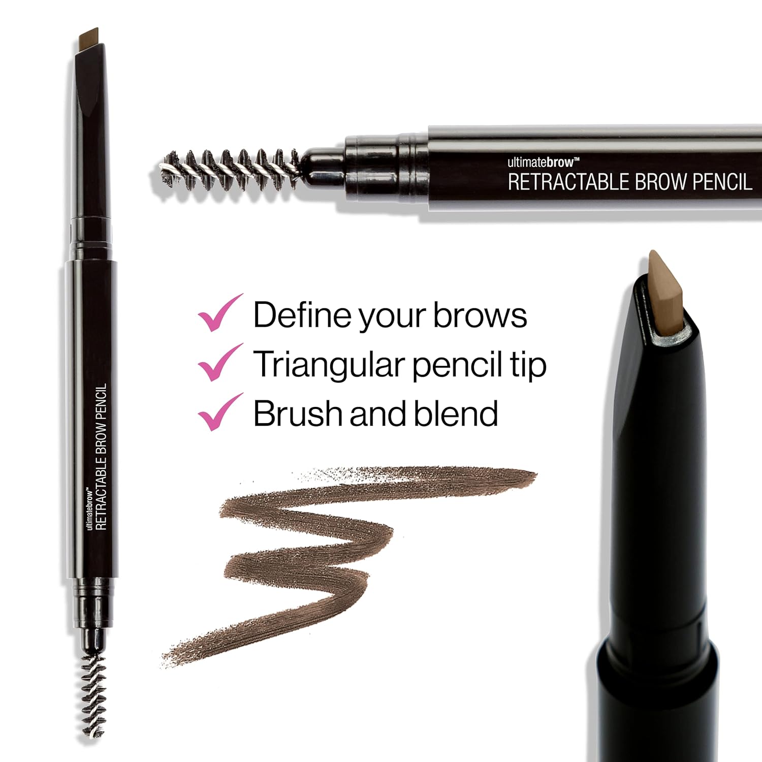 wet n wild Ultimate Eyebrow Retractable Definer Pencil, Dark Brown, Dual-Sided, Fine Tip, Shapes, Defines, Fills Brows Makeup - Image 3