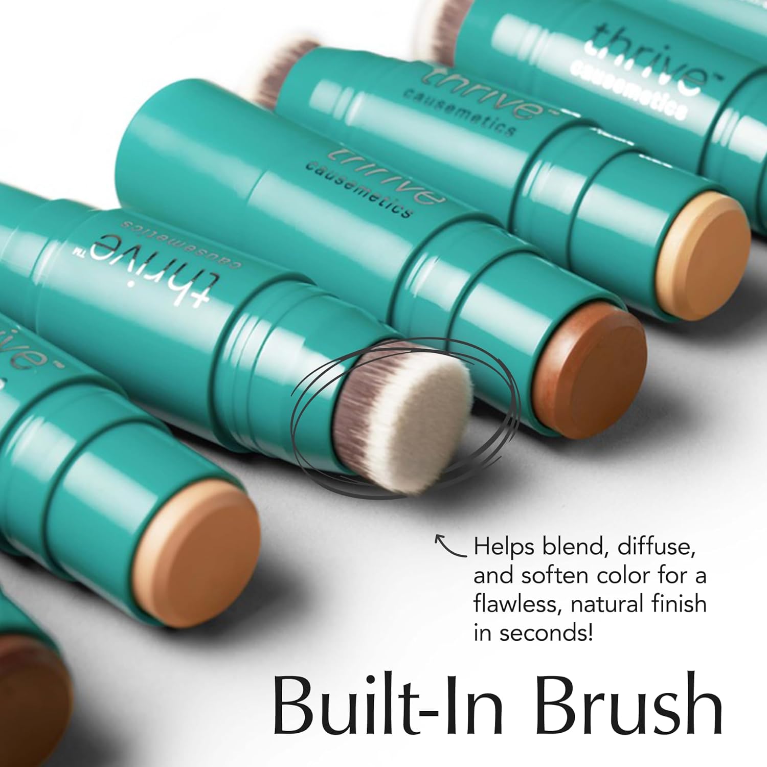 Thrive Causemetics Triple Threat Color Stick: Cream Bronzer & Contour Stick with Vitamin E, Evening Primrose Oil, Waterproof Smudge Proof Face Makeup, Anita (Light Medium Neutral) - Image 4