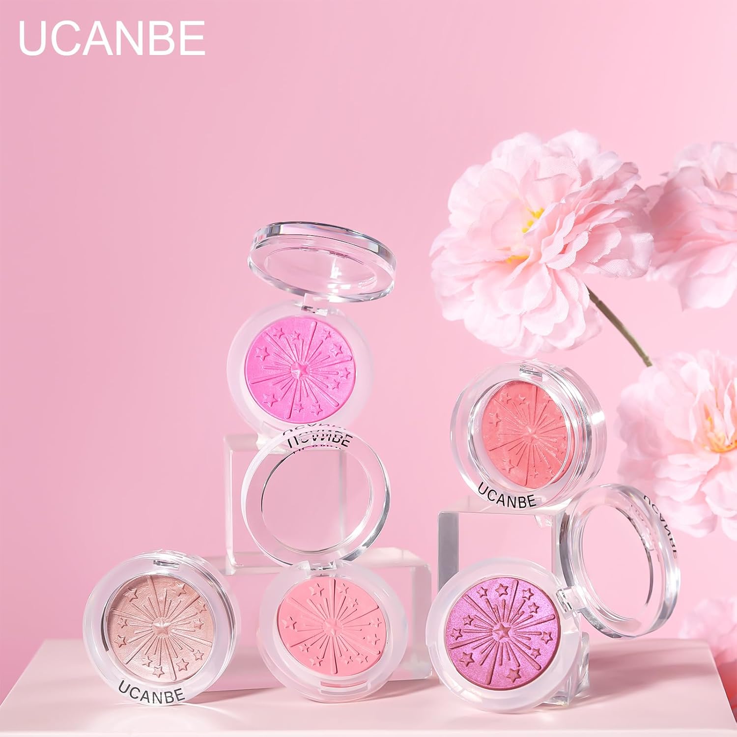 UCANBE Baked Blush for Cheek, Glow Blushing Palette - Seamless Silky Blendable Powder Blush Makeup Palette, Delivering Long Last Natural Ruddy Complexion, 05 Champagne - Image 7