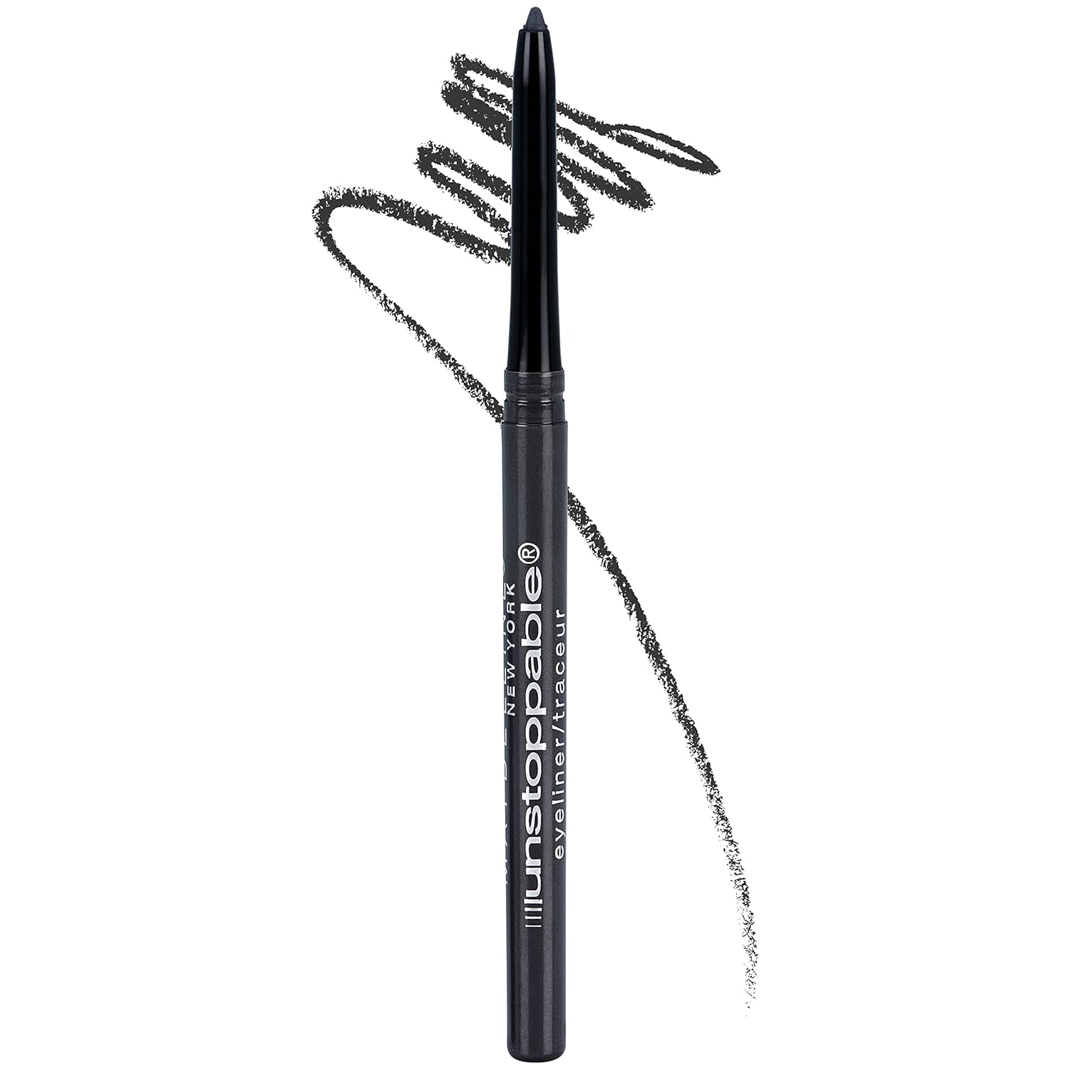 Maybelline Unstoppable Waterproof Mechanical Grey Eyeliner Pencil, Easy to Apply, Smooth Glide, Up to 24 Hour Wear, Pewter