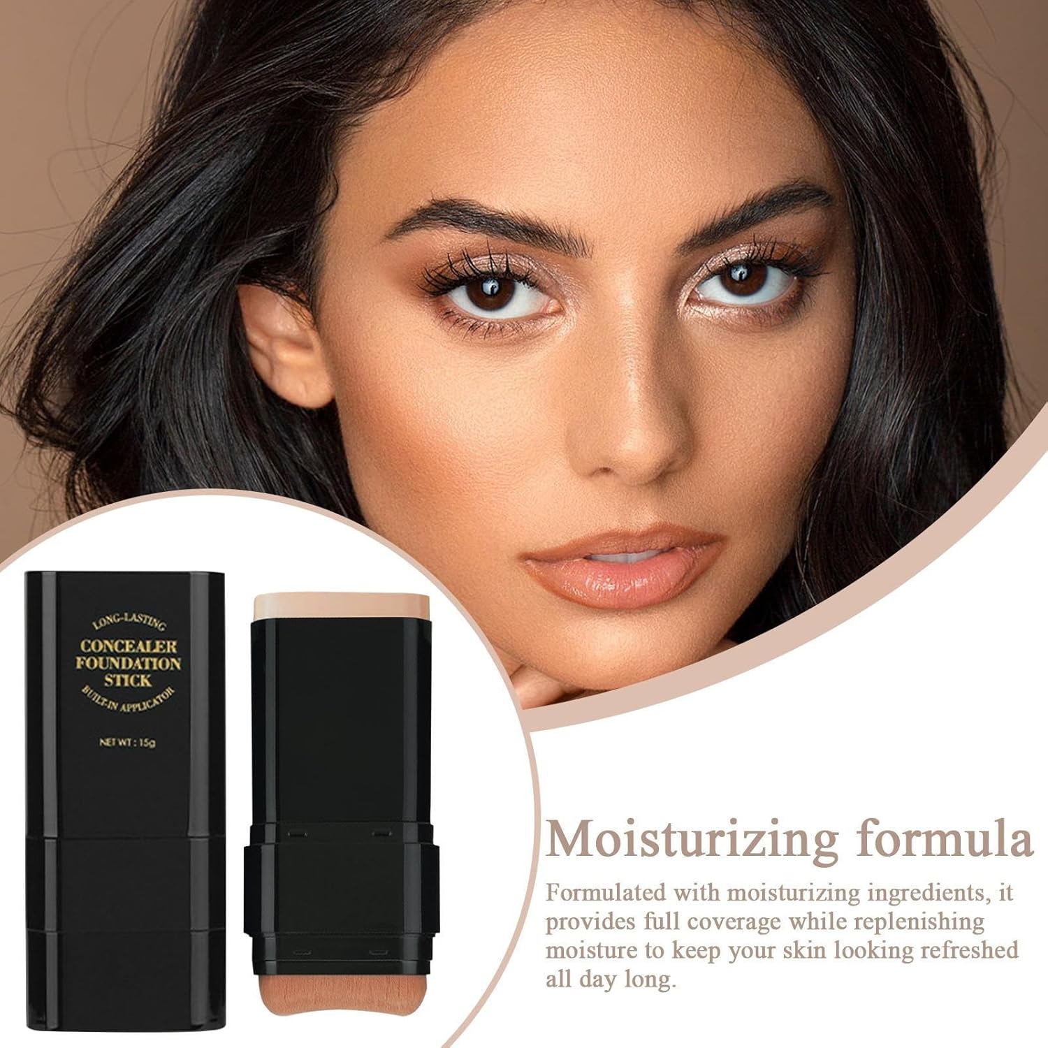 Foundation Makeup Stick - Hydrating Concealer Cream, Double Head Primer, 15g Facial Base Makeup, Smooth Blending Coverage Tool, Long-lasting Face Concealers Creams For Women Girls, Face Primers - Image 9