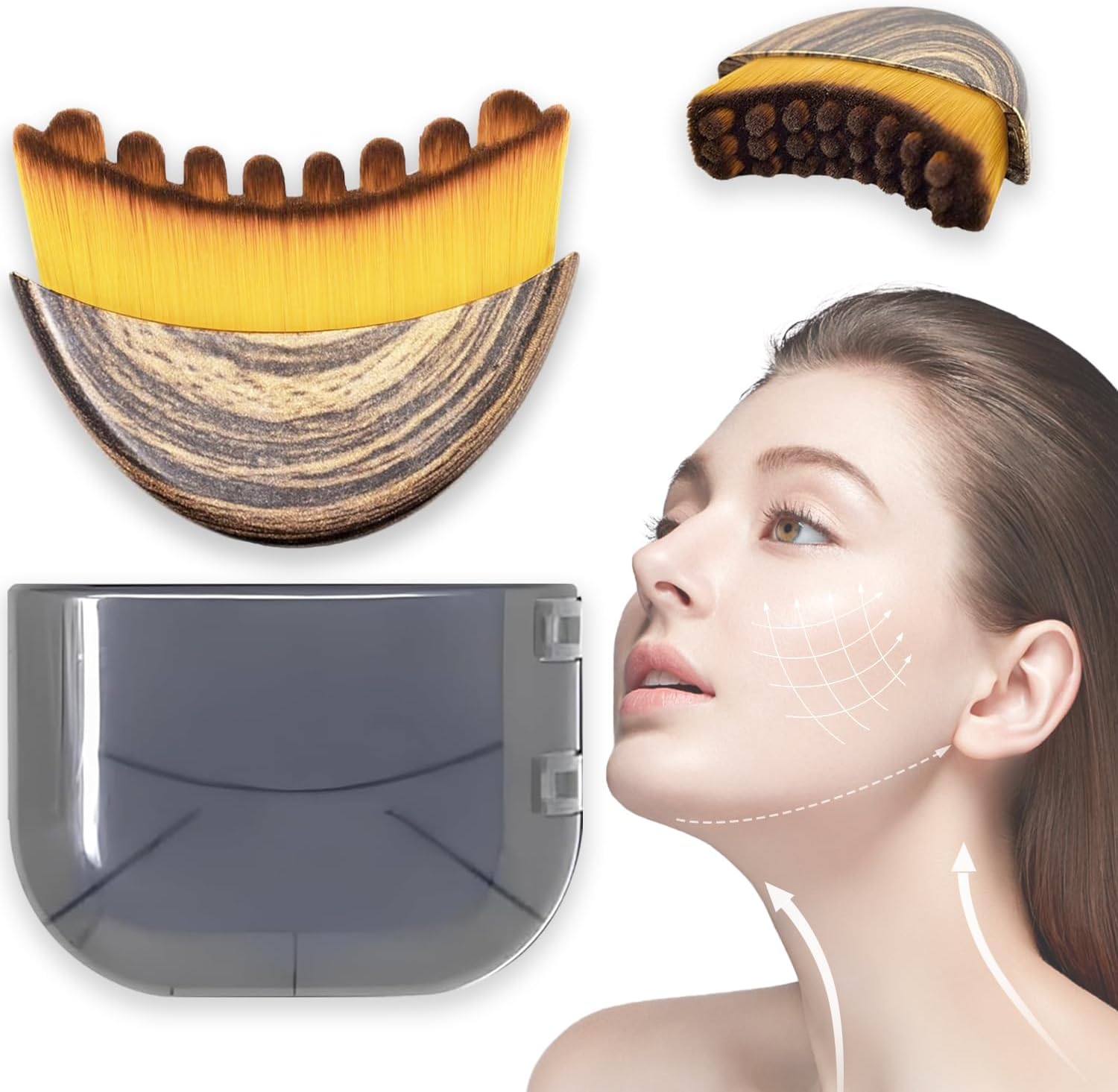 New Lymphatic Contour Face Brush - Contour Face Brush for Lymphatic Drainage, Enhancing Elasticity, Brightening Skin Tone, Relieve Fatigue, Mother's Gift, Christmas Gift for Man and Woman(1PCS) - Image 2