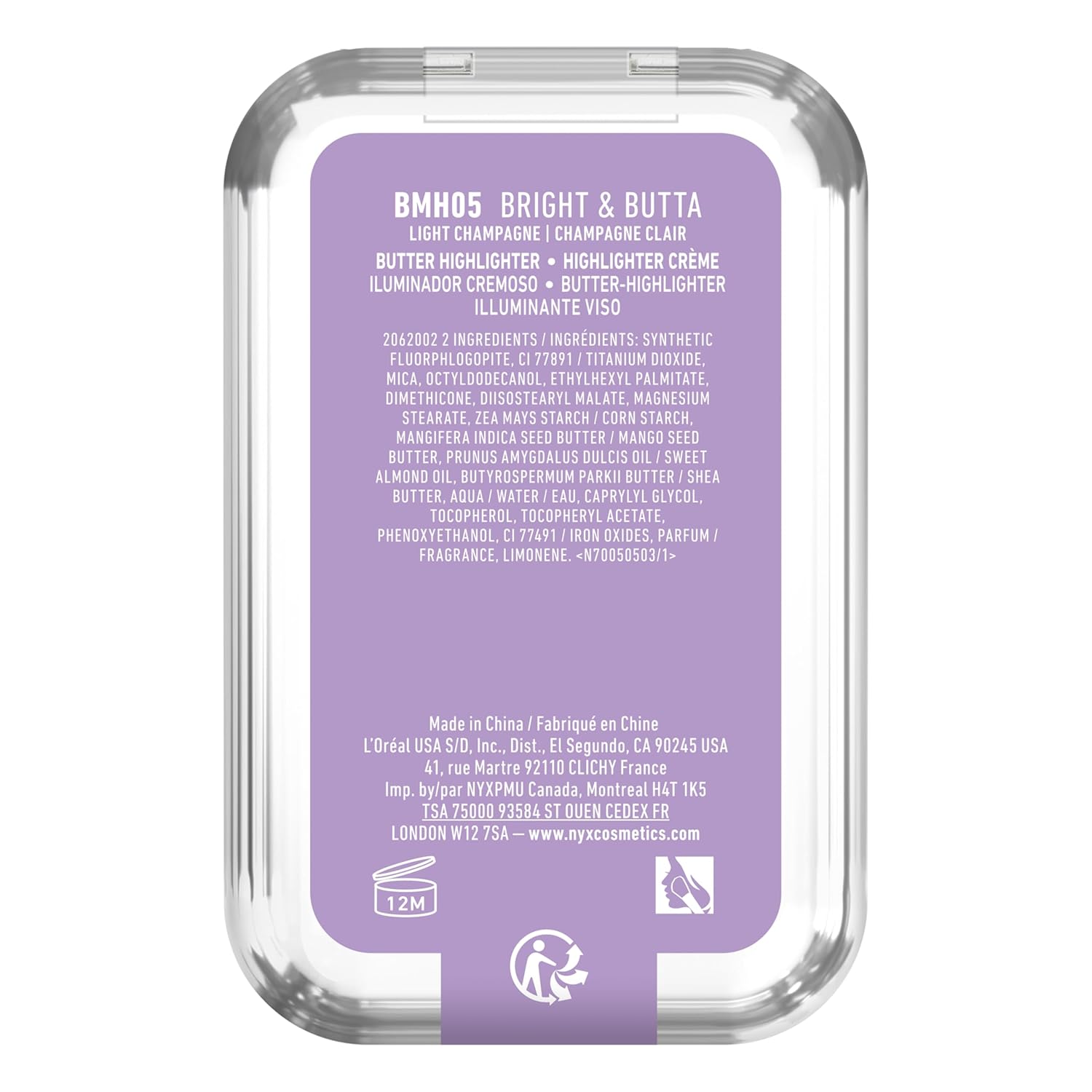 NYX PROFESSIONAL MAKEUP Buttermelt Highlighter, Powder Highlighter Makeup, With Up to 12H Wear and High Impact Glow - 05 Bright and Butta (Light Champagne) - Image 13