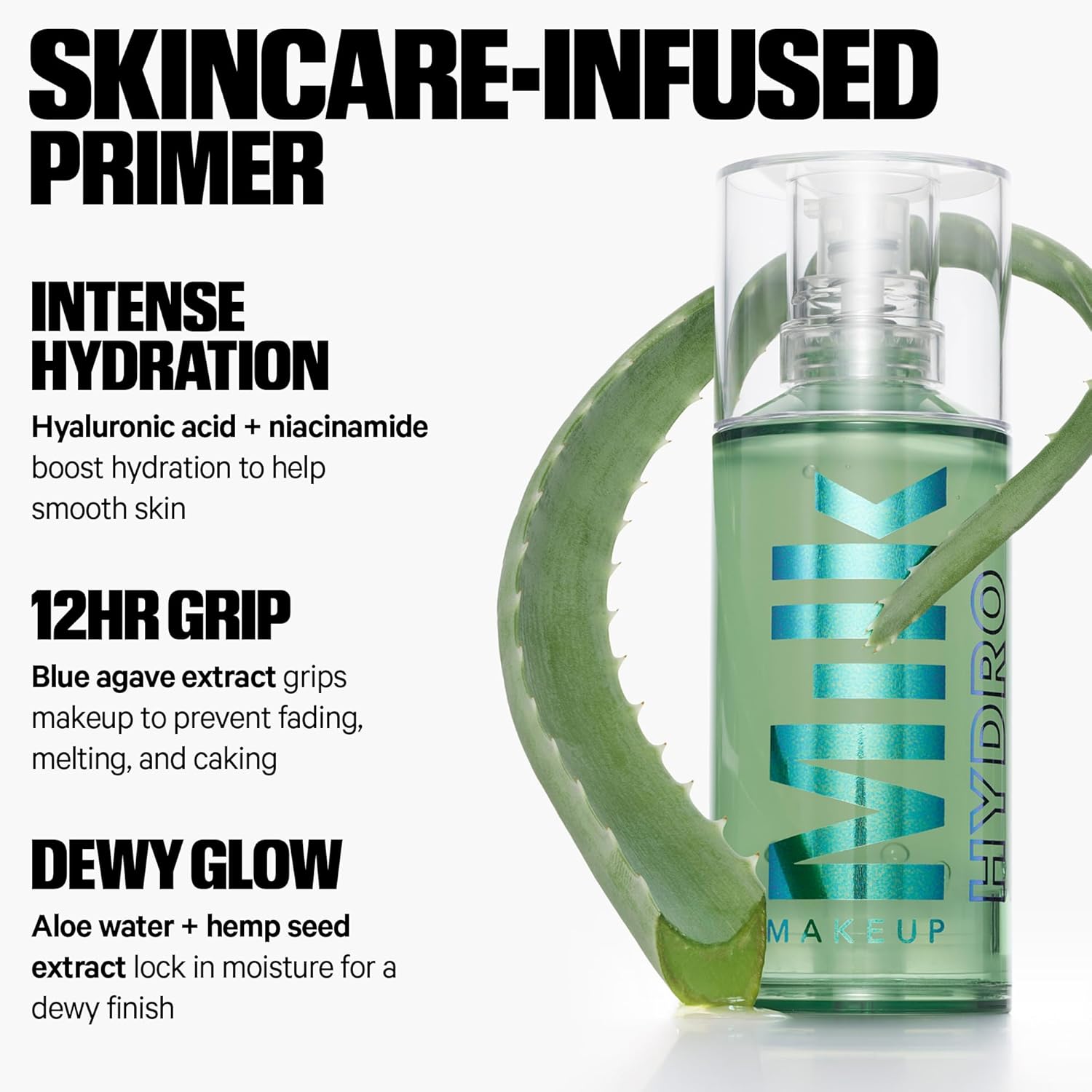 Milk Makeup Hydro Grip Primer with Hyaluronic Acid + Niacinamide – Hydrating Face Primer Grips Makeup for Up to 12 Hours – Silicone-Free, Lightweight Gel with Dewy Finish - Image 4