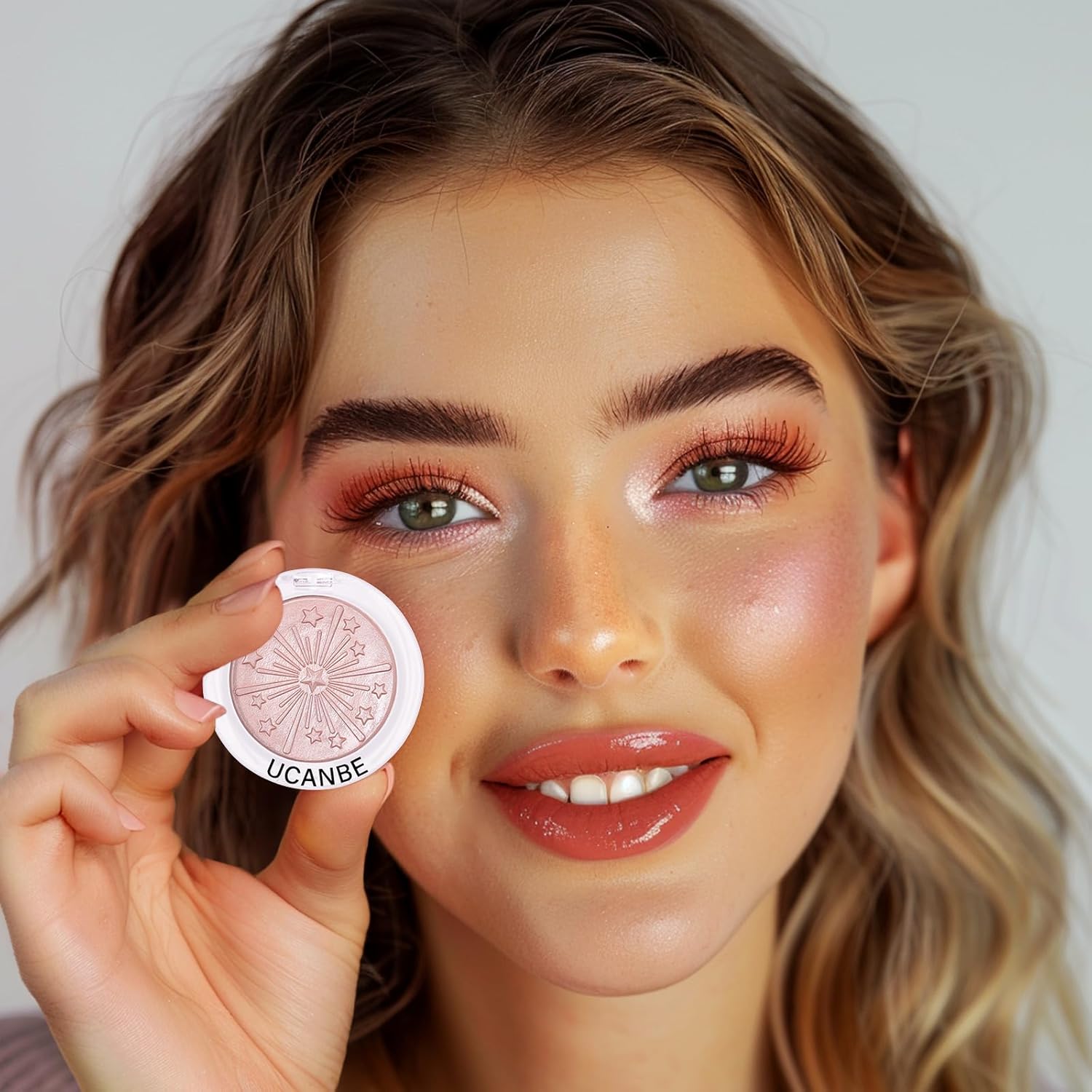 UCANBE Baked Blush for Cheek, Glow Blushing Palette - Seamless Silky Blendable Powder Blush Makeup Palette, Delivering Long Last Natural Ruddy Complexion, 05 Champagne - Image 5