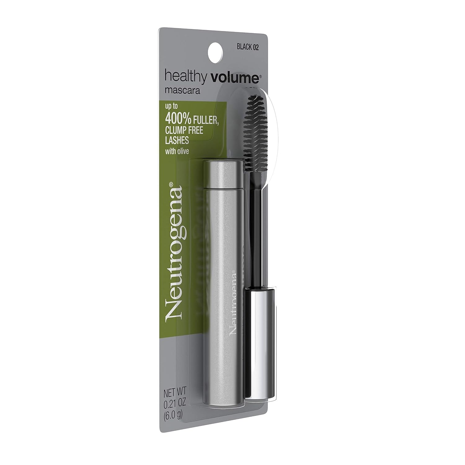 Neutrogena Healthy Volume Lash-Plumping Mascara, Volumizing and Conditioning Mascara with Olive Oil to Build Fuller Lashes, Clump-, Smudge- and Flake-Free, Black 02, 0.21 oz (Pack of 2) - Image 8