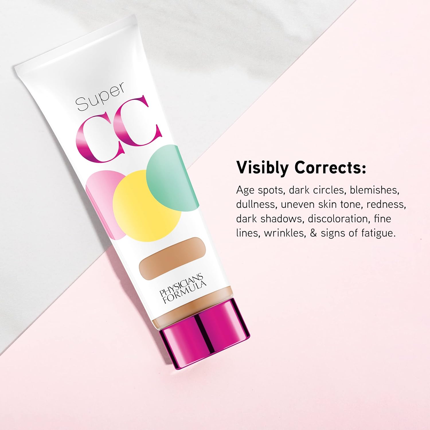 Physicians Formula Super CC+ Cream Color-Correction + Care Cream Full Coverage Light Foundation, Anti Aging Hydrating Serum, For Uneven Skin Tone, Dermatologist Approved - Image 4