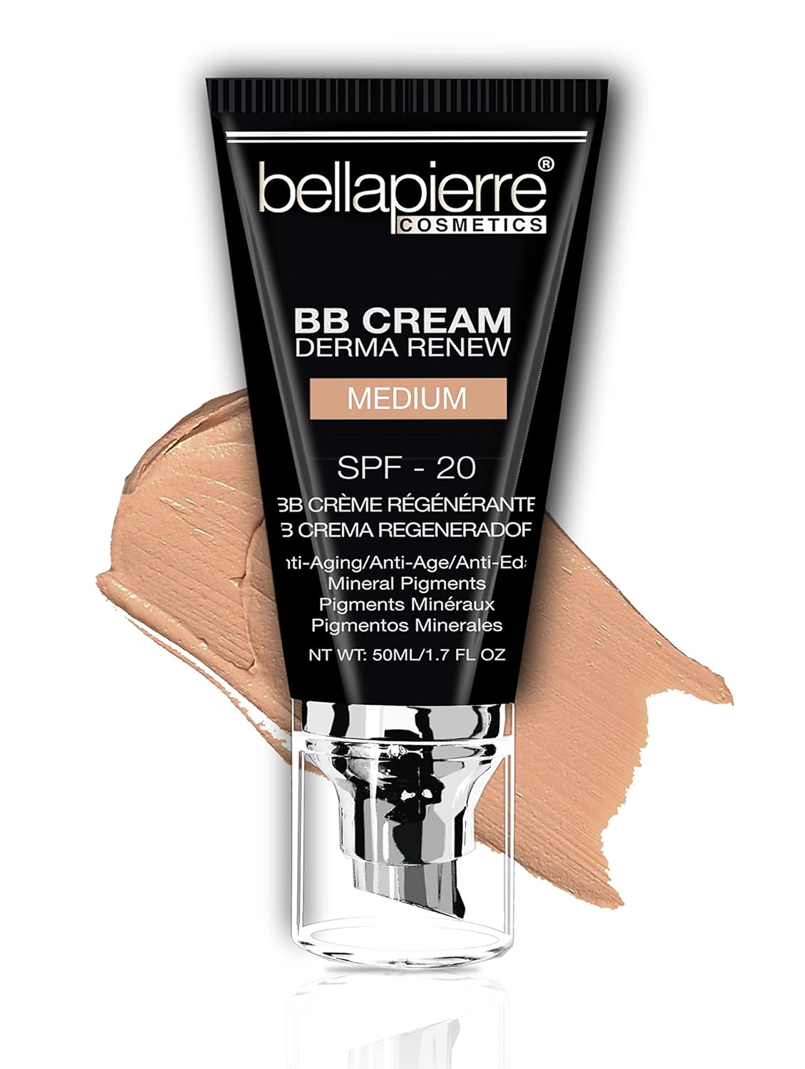 Bellapierre BB Cream SPF 20 – Mineral Sunscreen & Liquid Foundation, Lightweight Face Moisturizer with Buildable Coverage, Matte Finish, Non-Toxic, Paraben-Free, Cruelty-Free – 1.7 oz - Medium - Image 2