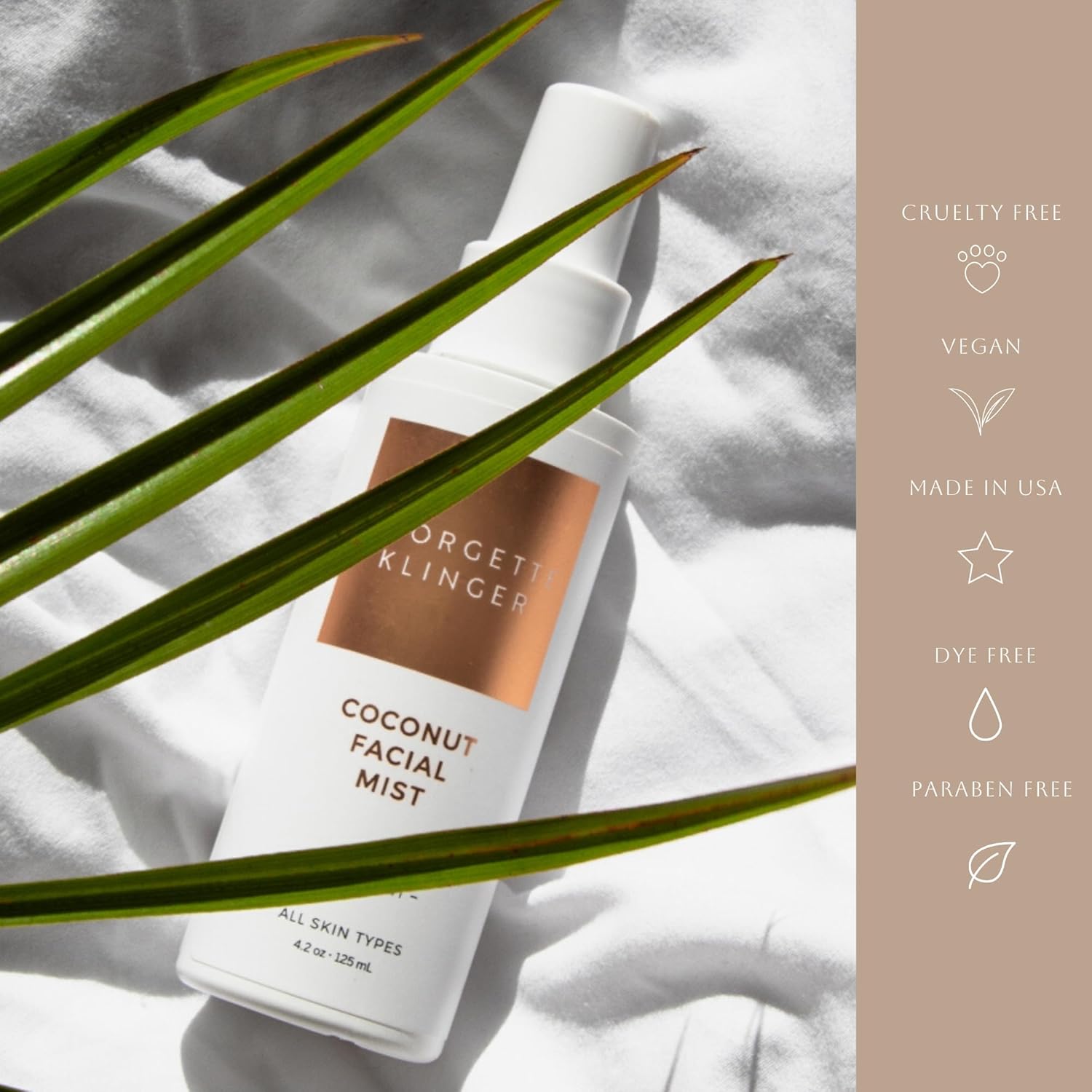 Georgette Klinger Coconut Facial Mist - Hydrating, Long-Lasting Makeup Setting Spray with Moisturizing Antioxidants for Dewy Matte Face, Protects and Plumps Dehydrated Skin - 4.2 oz - Image 7