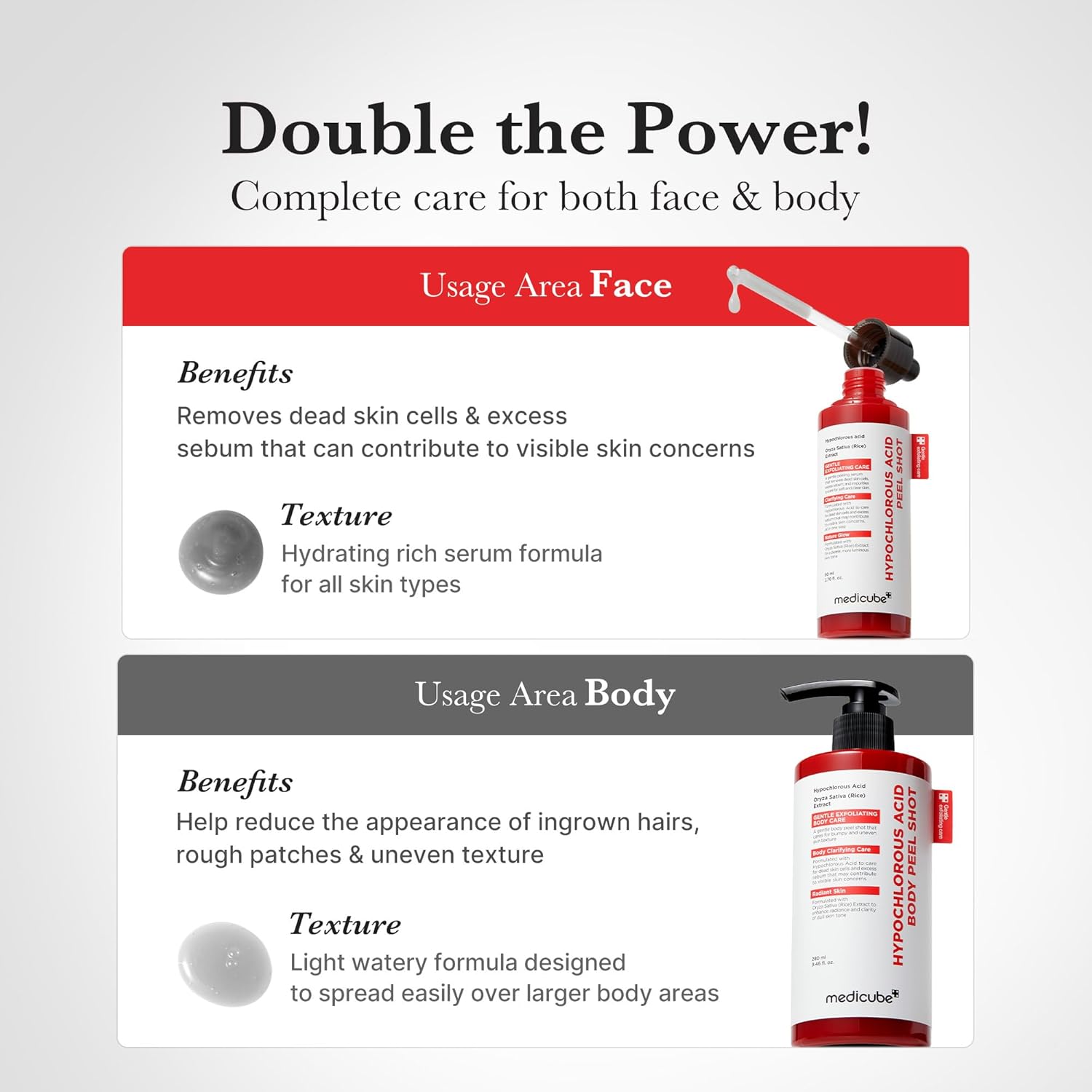 medicube Peel Shot with Hypochlorous Acid | Gentle Exfoliating Serum for Dead Skin Cells & Pores, Blackheads & Excess Sebum Control | Rice Extract, Panthenol for Hydrating & Smoothing Care | 2.7 fl.oz - Image 8