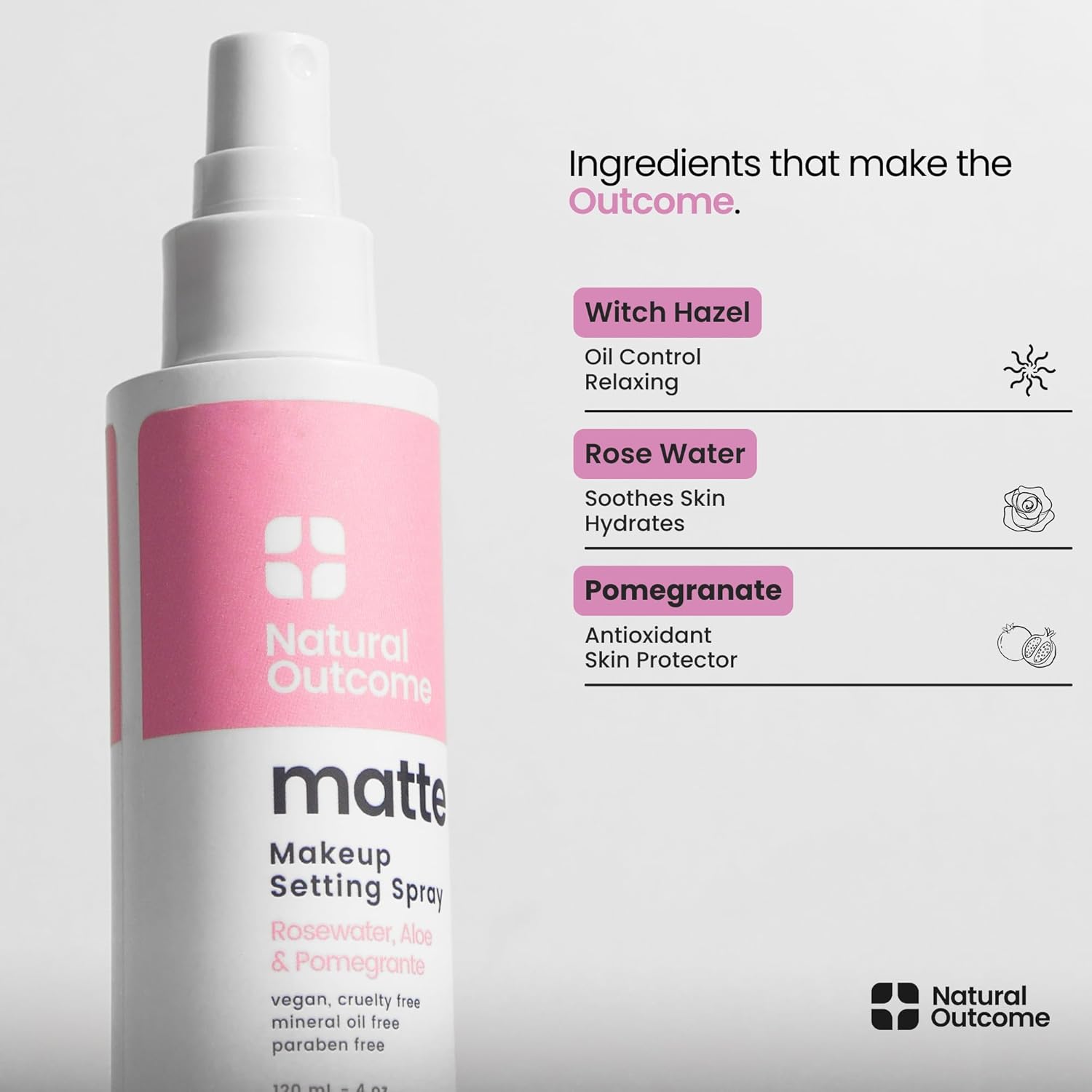 Matte Makeup Setting Spray | Mattifying Lock In Makeup Mist Keeps Fresh All Day | Add Vibrance & Shine to Your Look | Oil-Free Vegan Formula for All Skin Types | 4 oz - Image 5